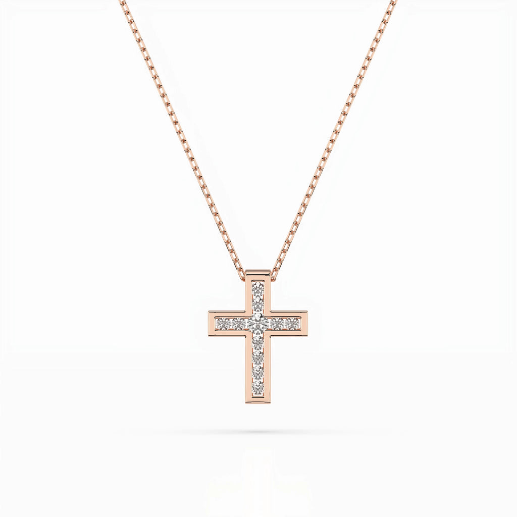 Minimalism Necklace (Round), 0.03 ct — 104-10008