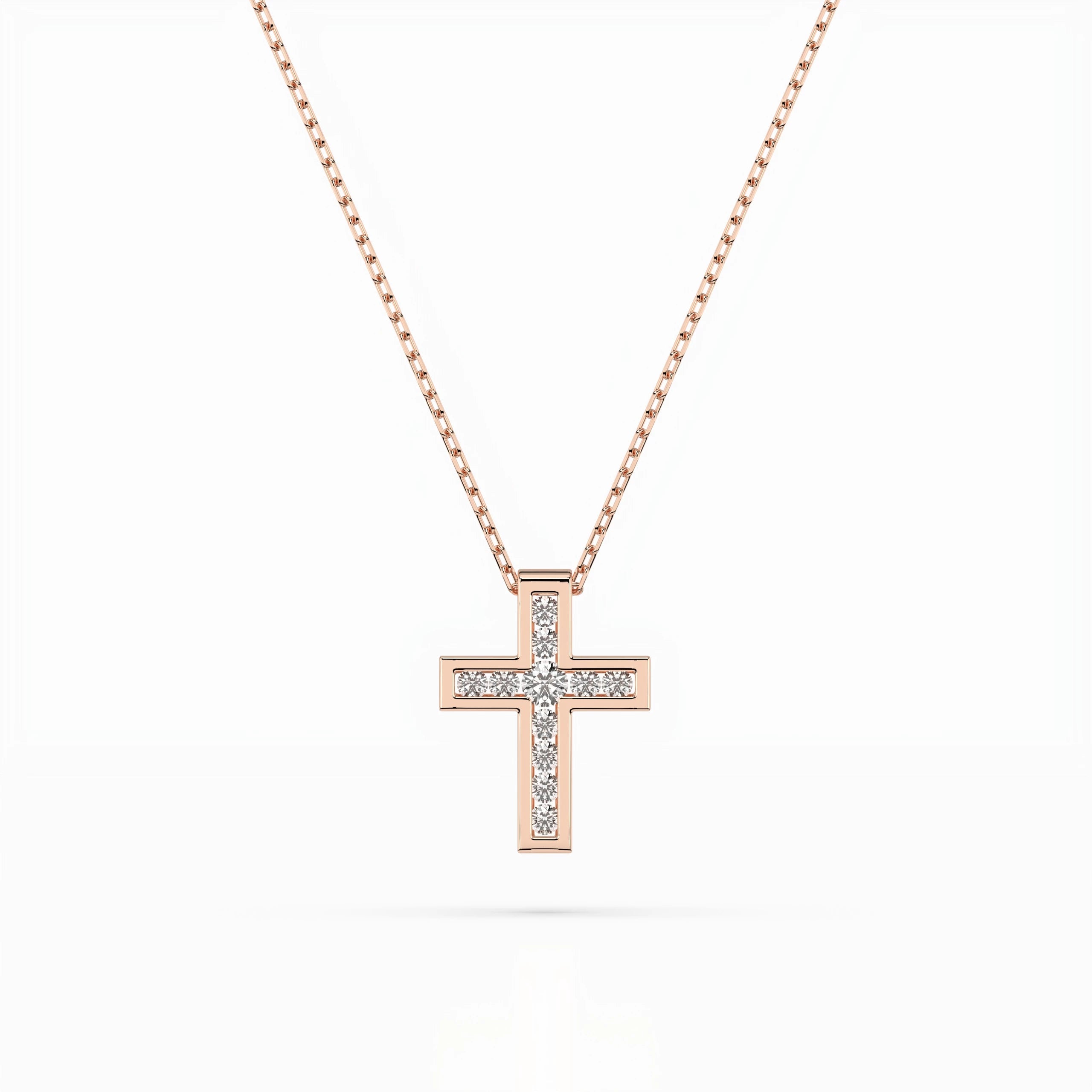 Minimalism Necklace (Round), 0.03 ct — 104-10008