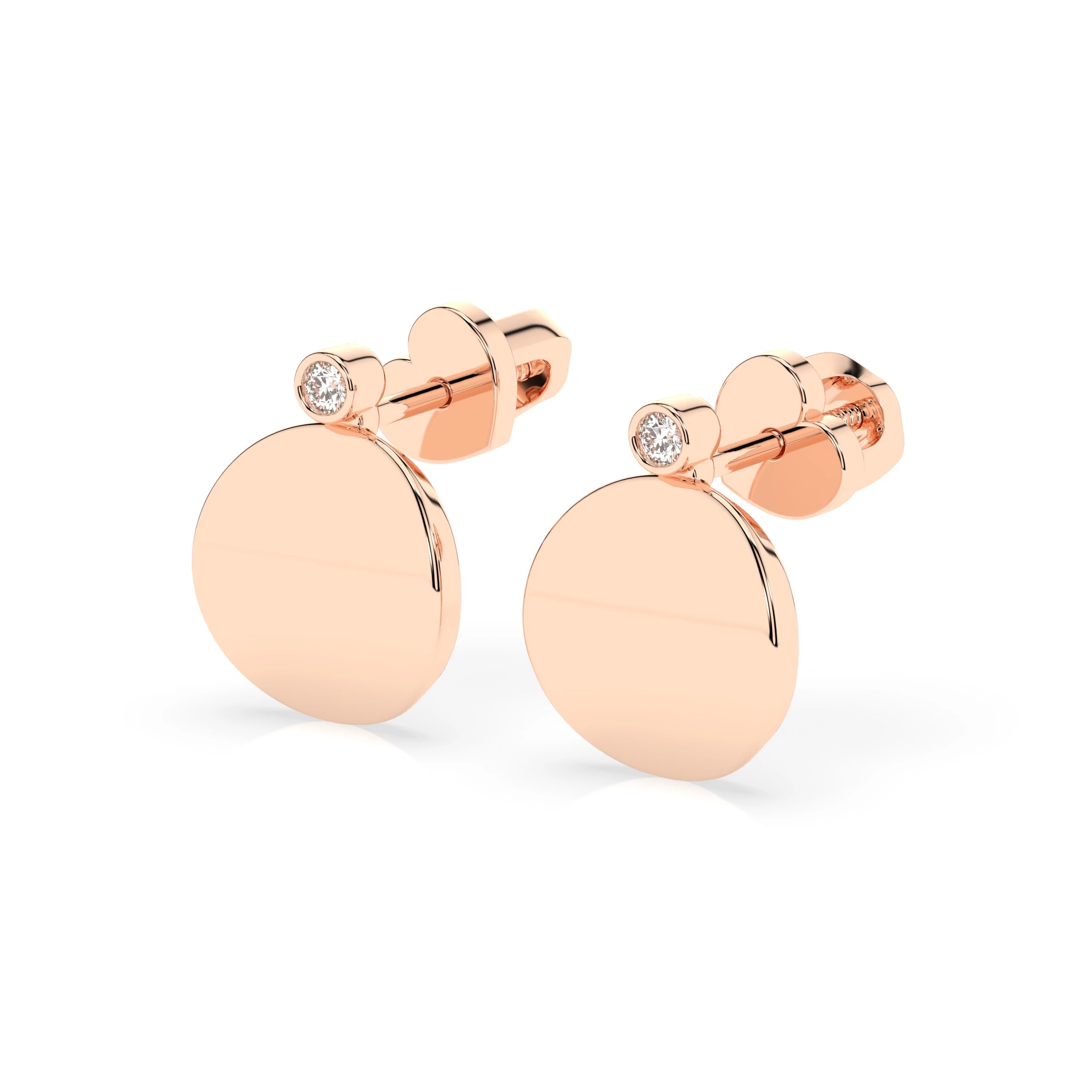 Minimalism Earring (Round), 0.04 ct — 102-10067