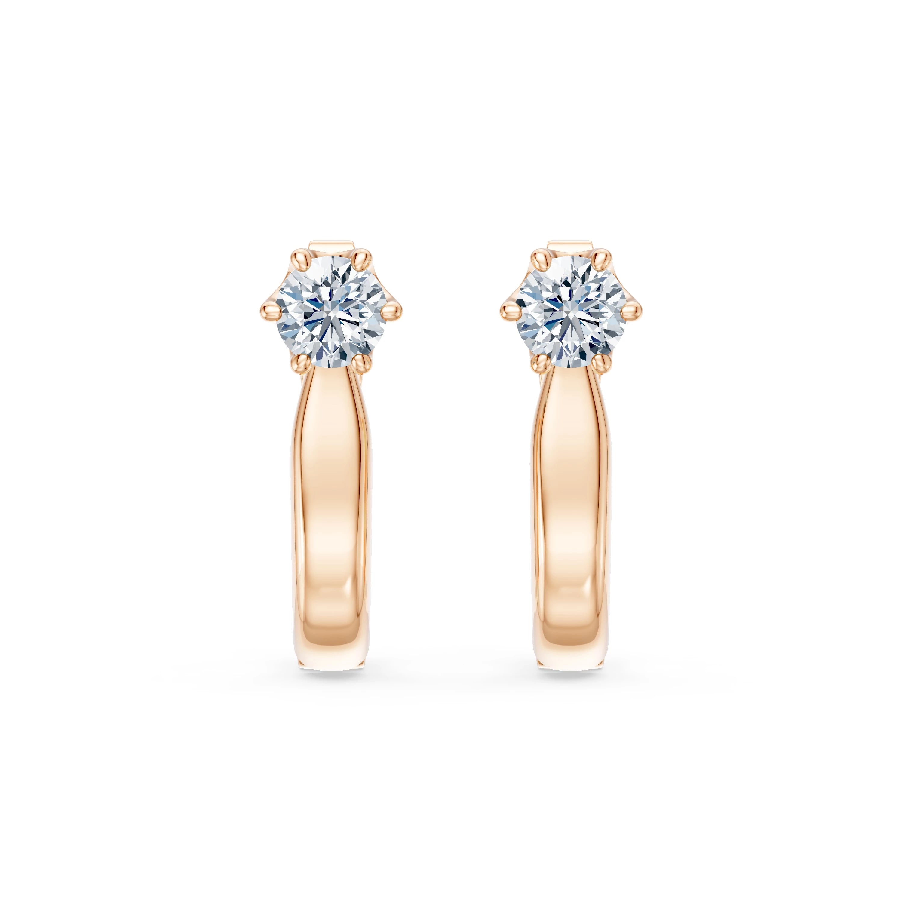 Solitaire English Lock Earring, 0.5 ct — 102-10040(4.0)