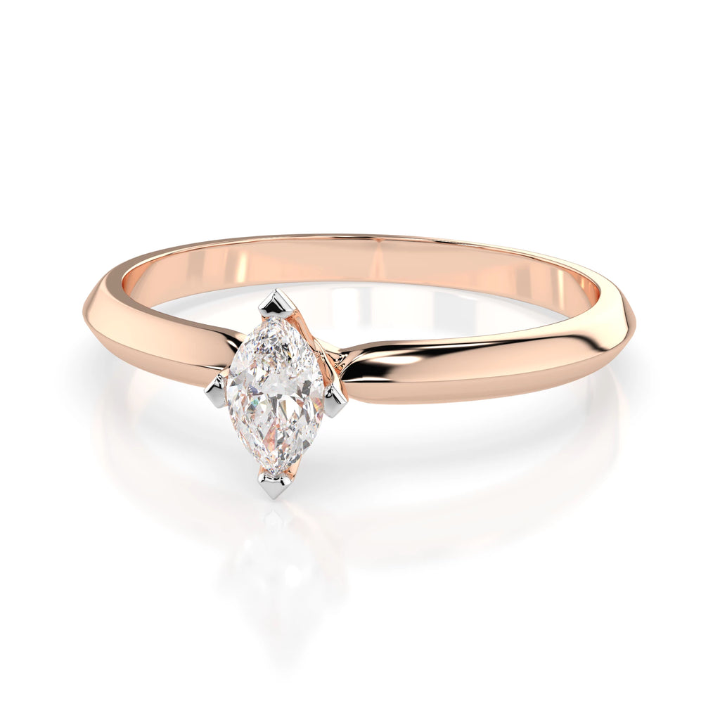 Solitaire Ring (Marquise), 0.15 ct — 101-10181/1(0.15)MARQUISE
