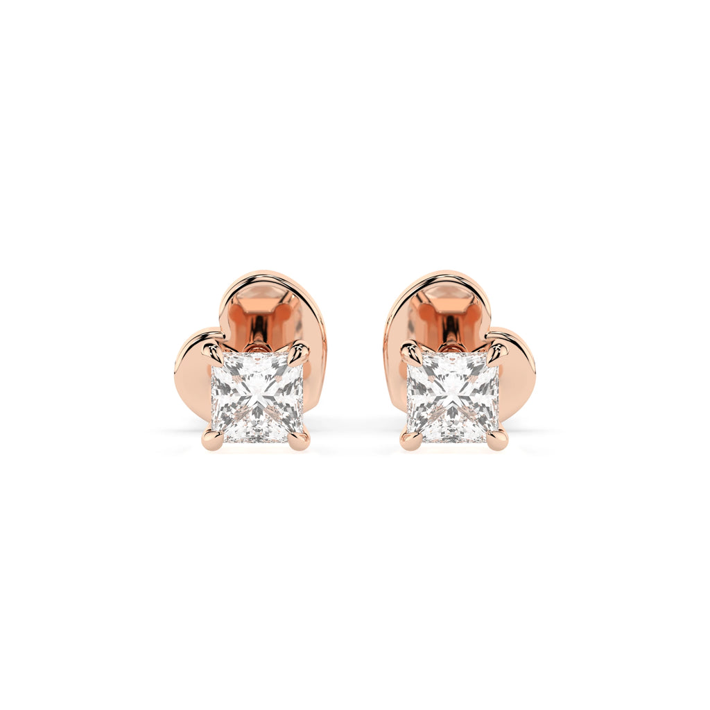 Solitaire Butterfly Earring (Princess), 0.34 ct — 102-10113(3.0)PR