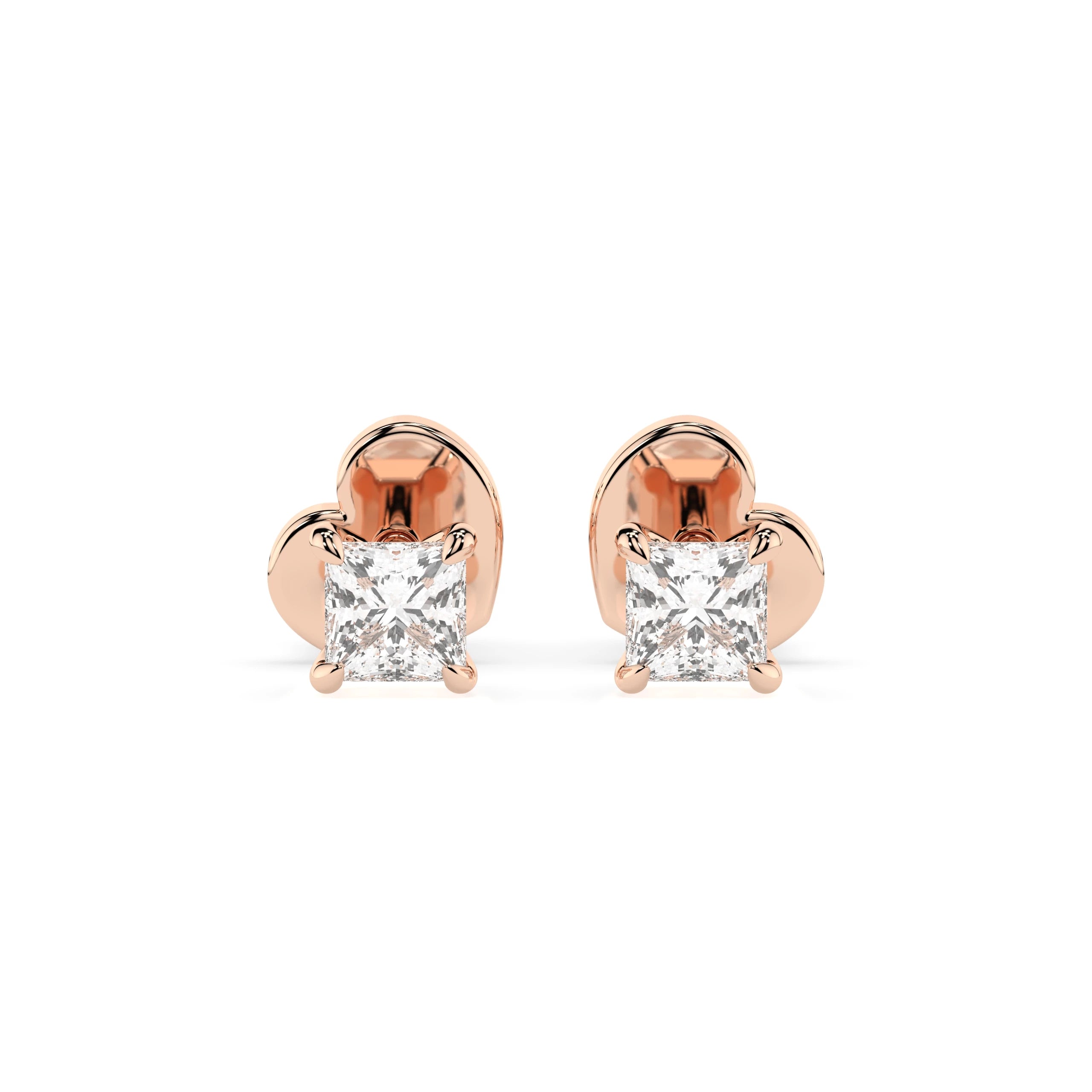 Solitaire Butterfly Earring (Princess), 0.34 ct — 102-10113(3.0)PR