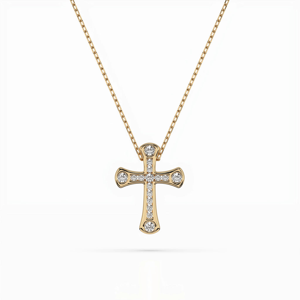 Minimalism Necklace (Round), 0.06 ct — 104-10009