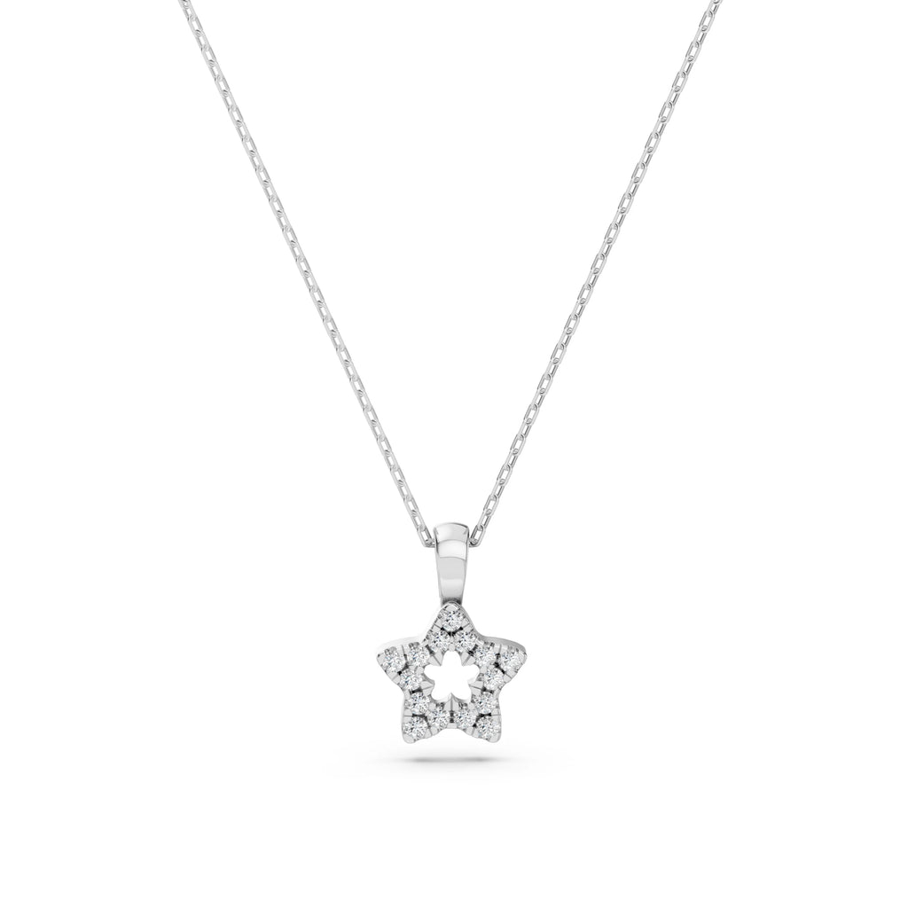 Minimalism Necklace (Round), 0.08 ct — 104-10078