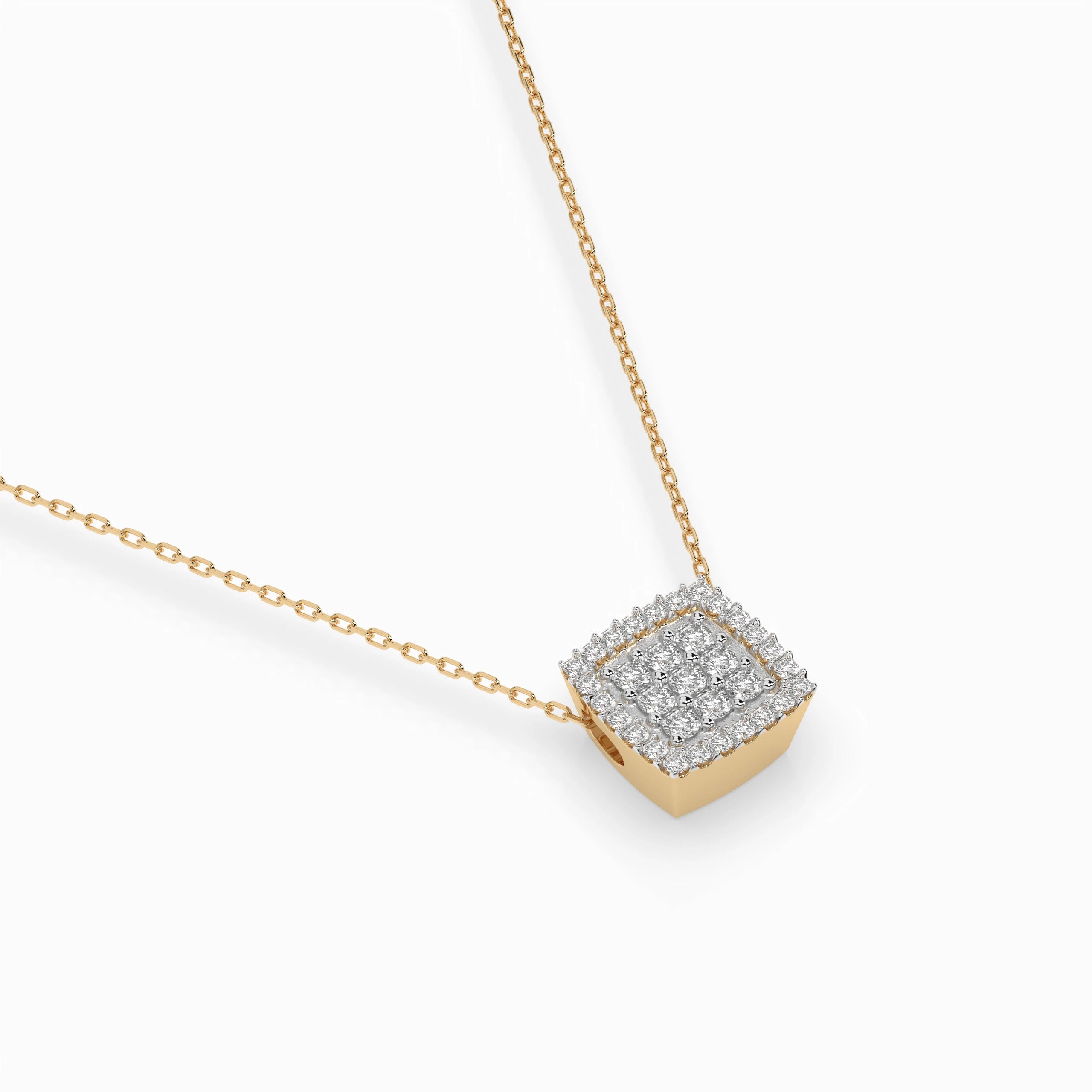 Illusion Necklace (Round), 0.12 ct — 104-10035