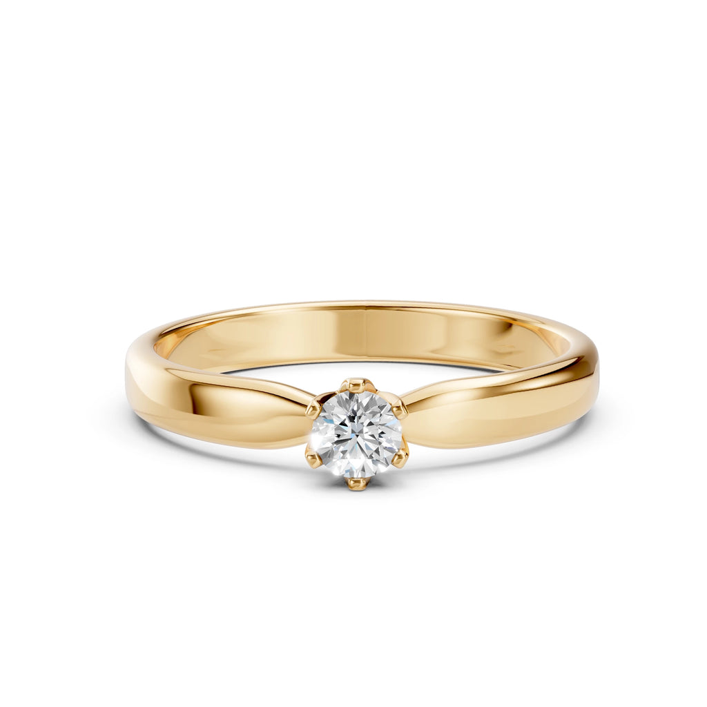 Solitaire Ring (Round), 0.15 ct — 101-10040(3.4)