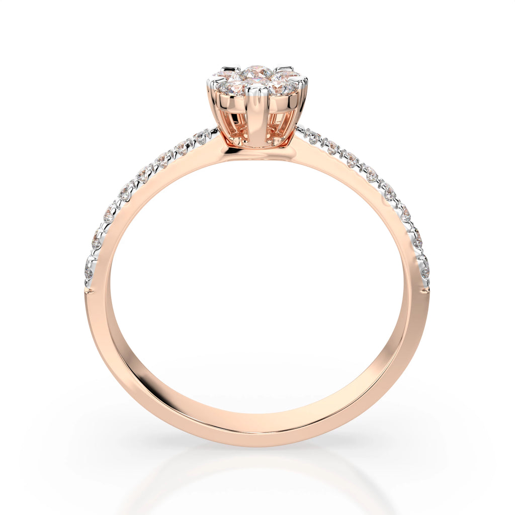 Illusion Ring (Round), 0.06 ct — 101-10015/4(2.5)