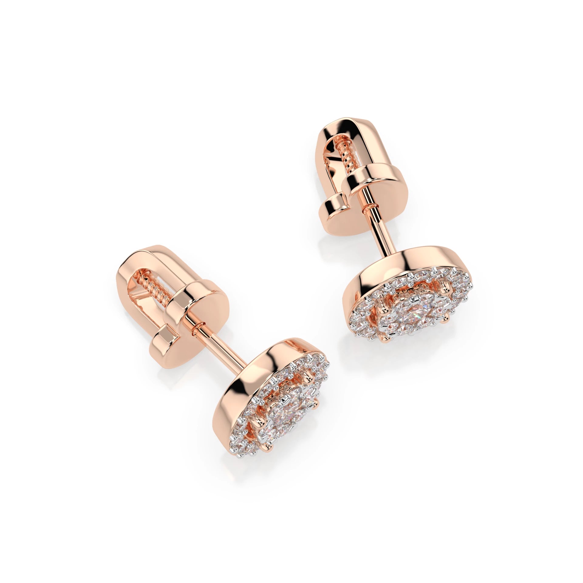 Illusion Earring (Round), 0.12 ct — 102-10018(2.5)