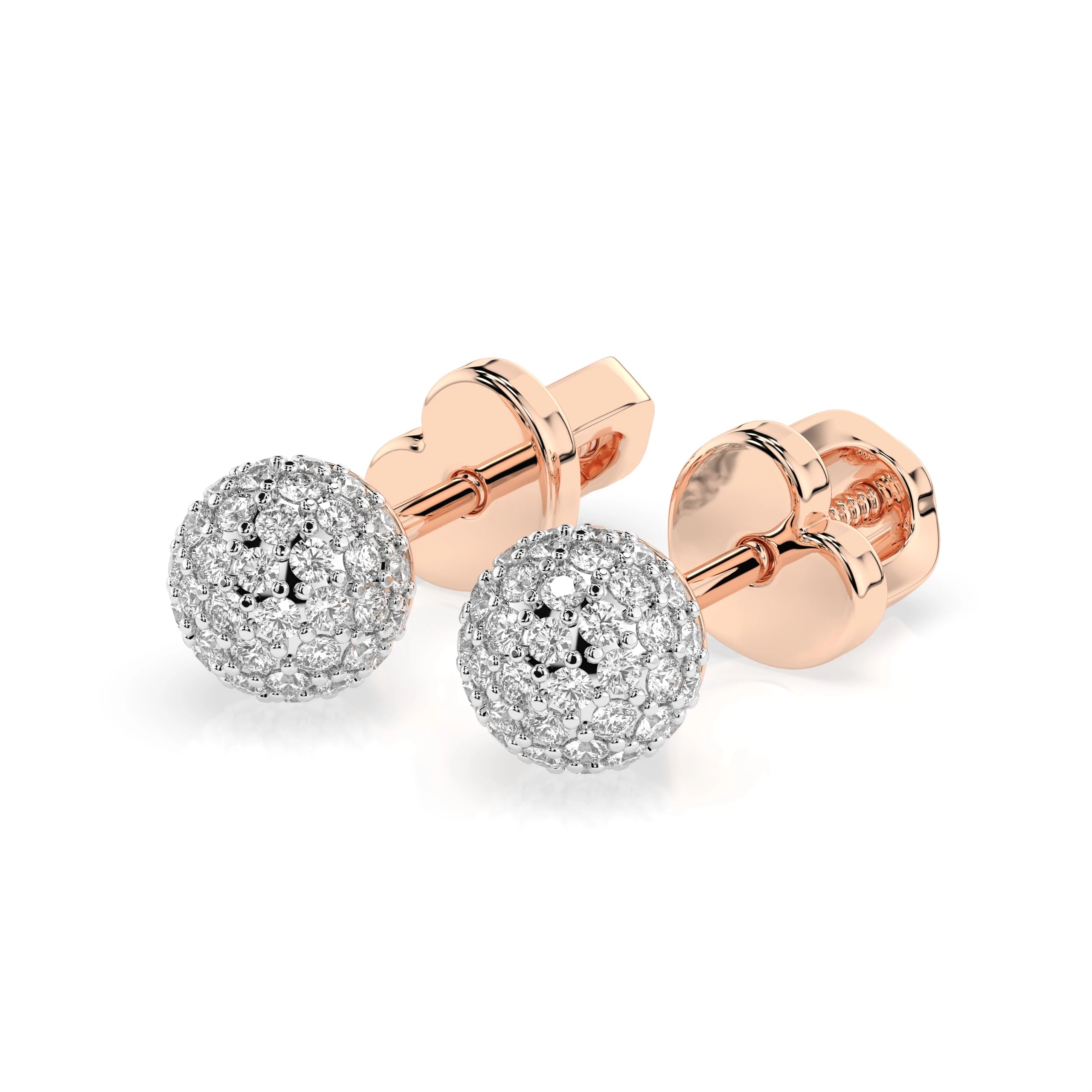 Illusion Earring (Round), 0.46 ct — 102-10090