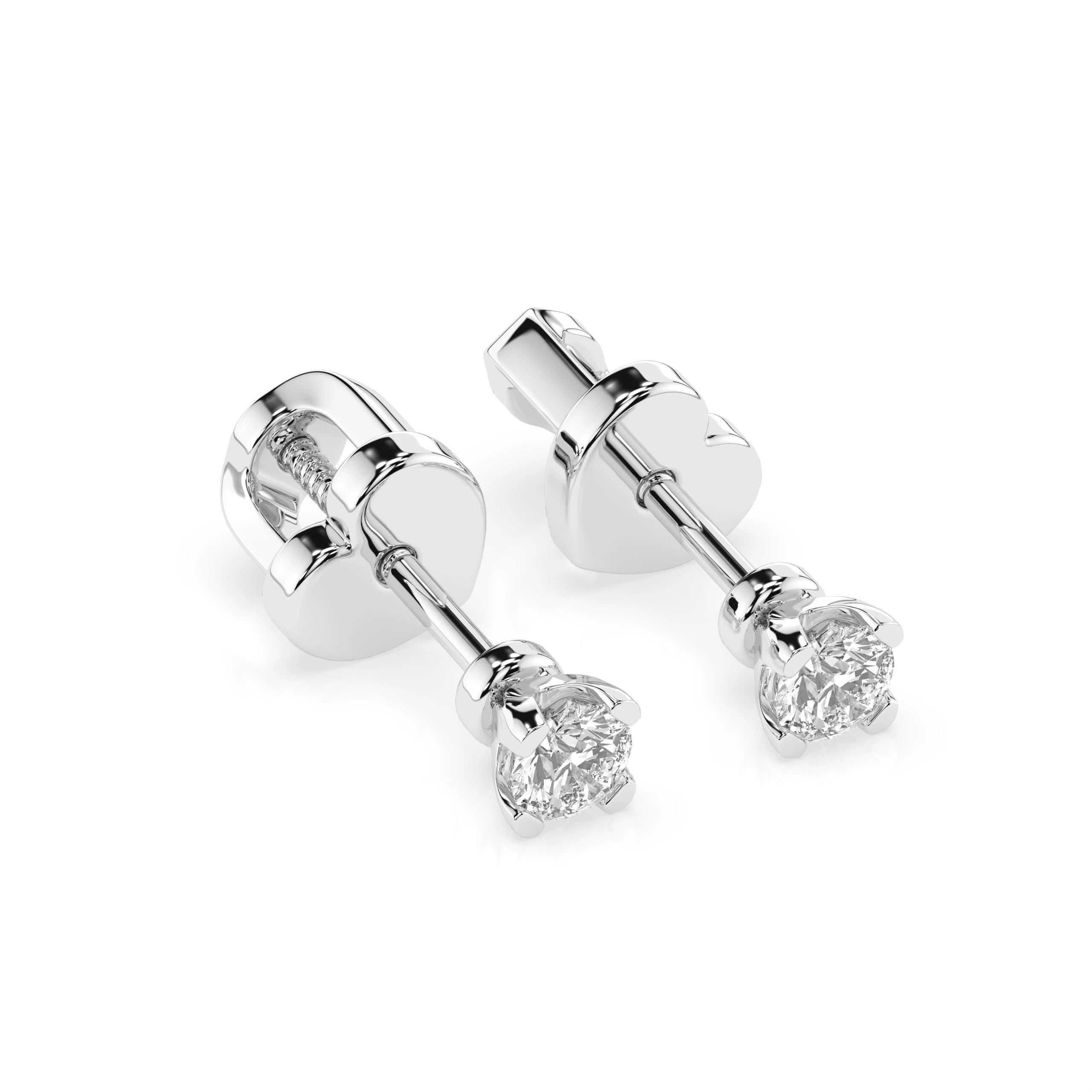 Solitaire Butterfly Earring (Round), 0.2 ct — 102-10089/2(3.0)