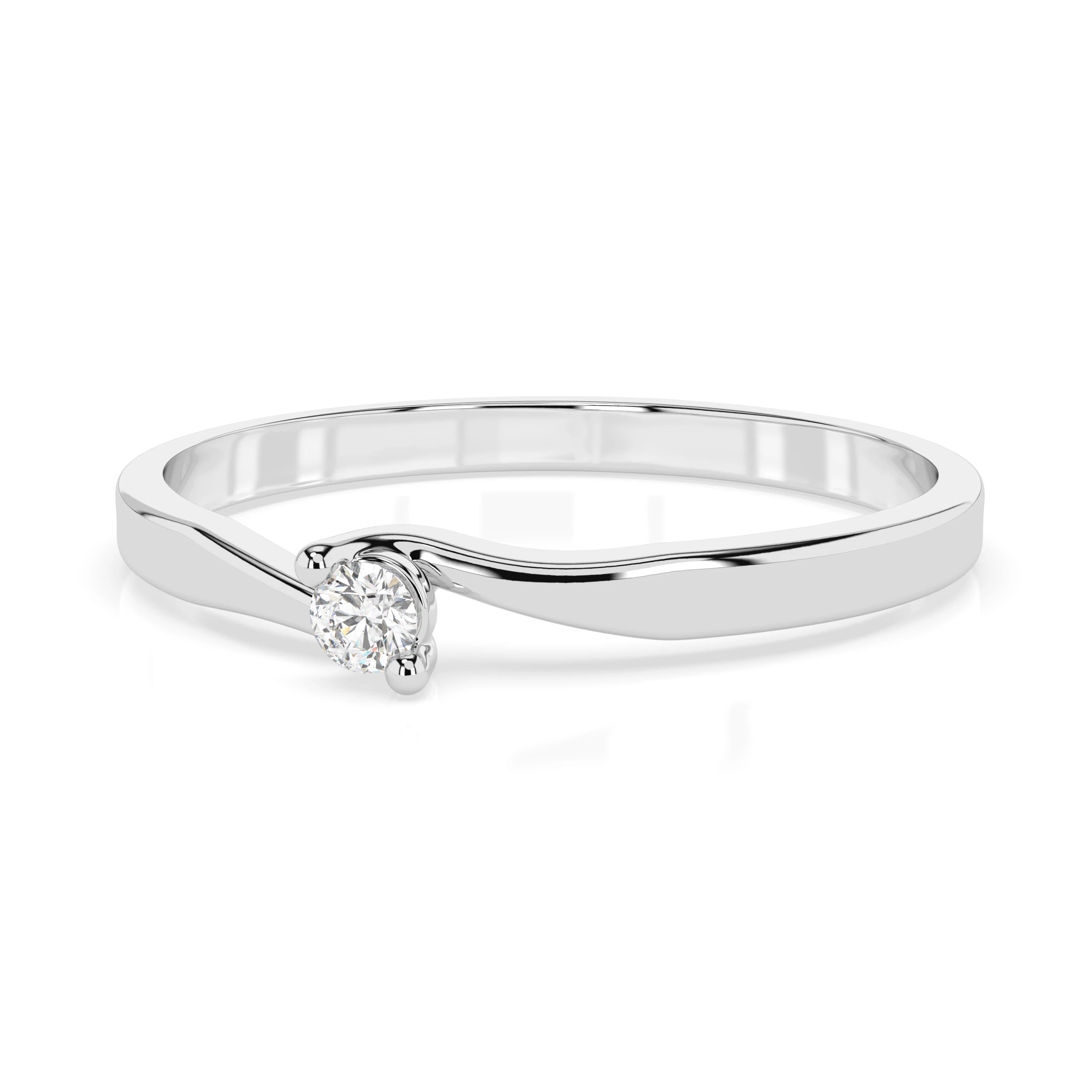 Solitaire Ring (Round), 0.04 ct — 101-10032(2.2)