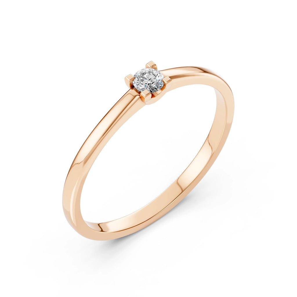 Solitaire Ring (Round), 0.1 ct — 101-10117(3.0)