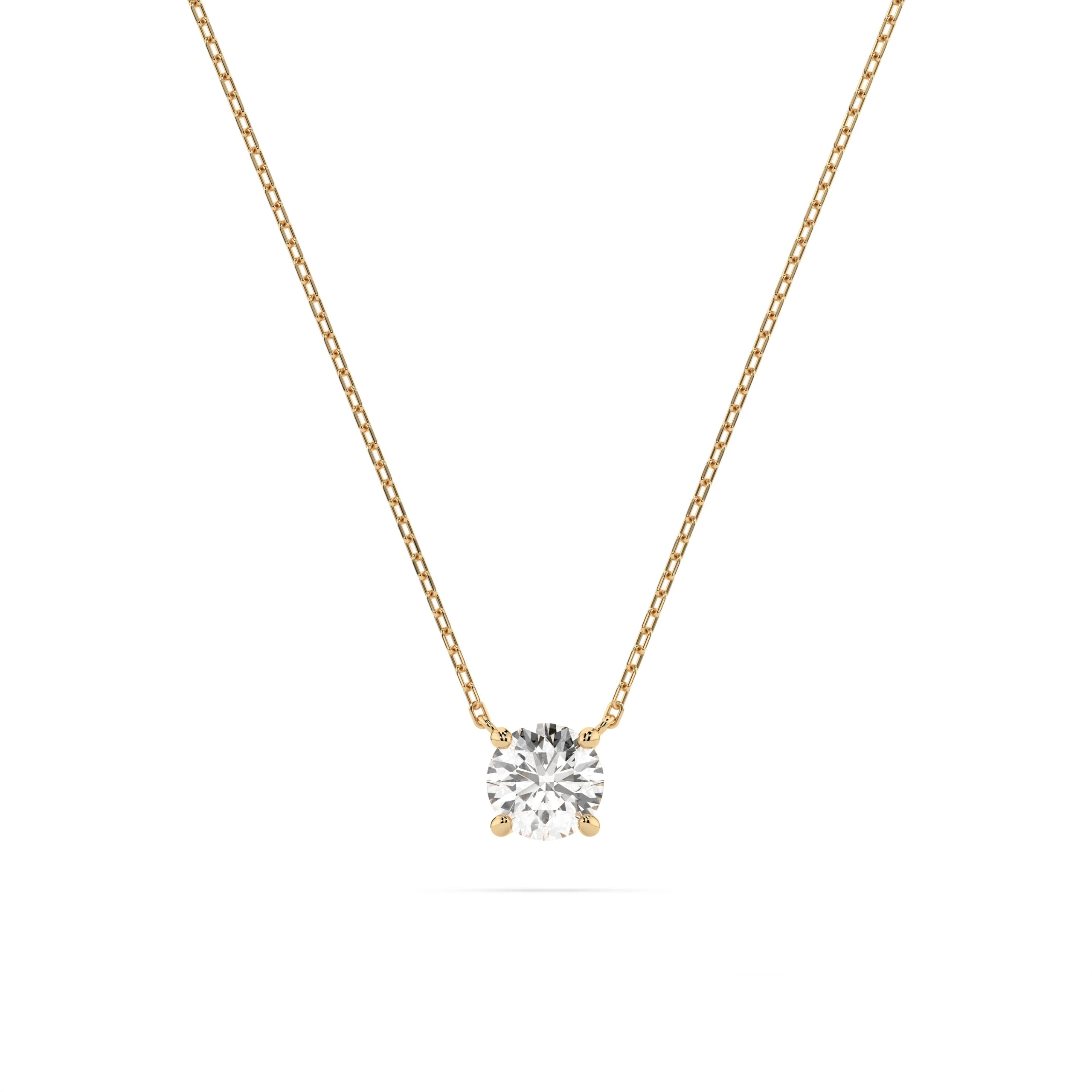 Solitaire Necklace (Round), 0.4 ct — 104-10040(4.7)