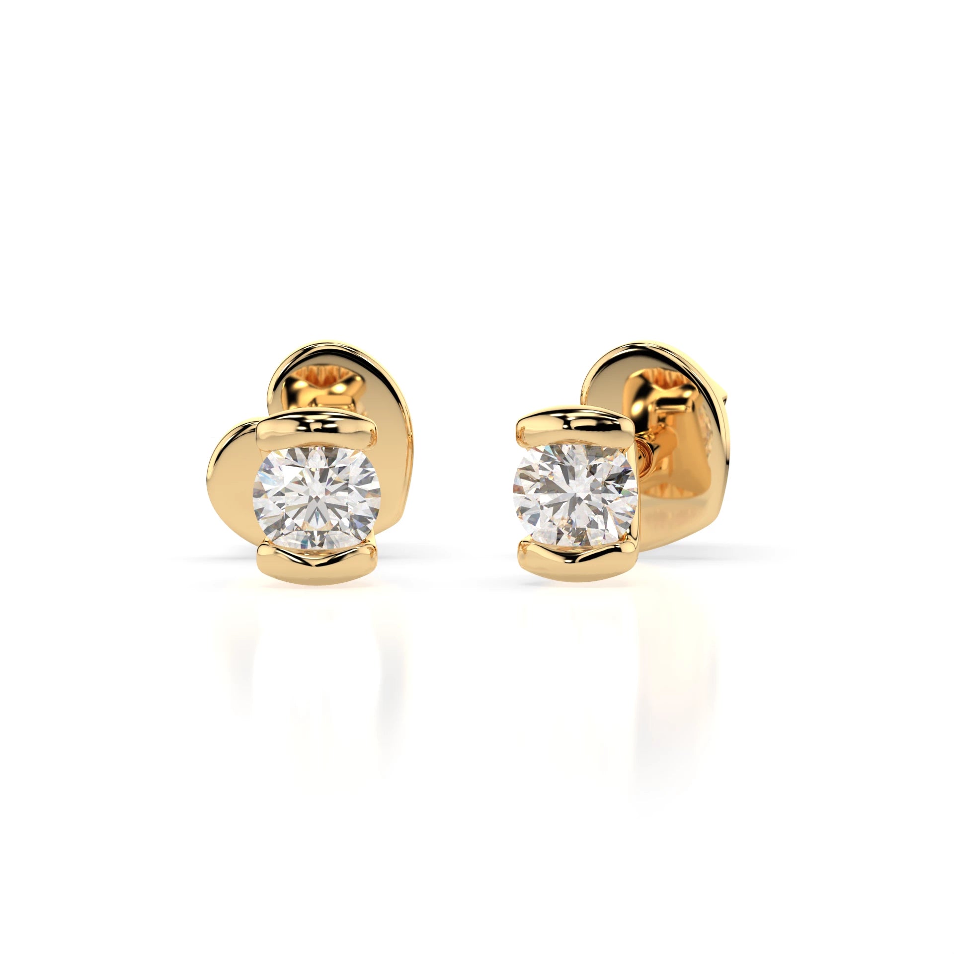 Solitaire Butterfly Earring (Round), 0.12 ct — 102-10016(2.5)