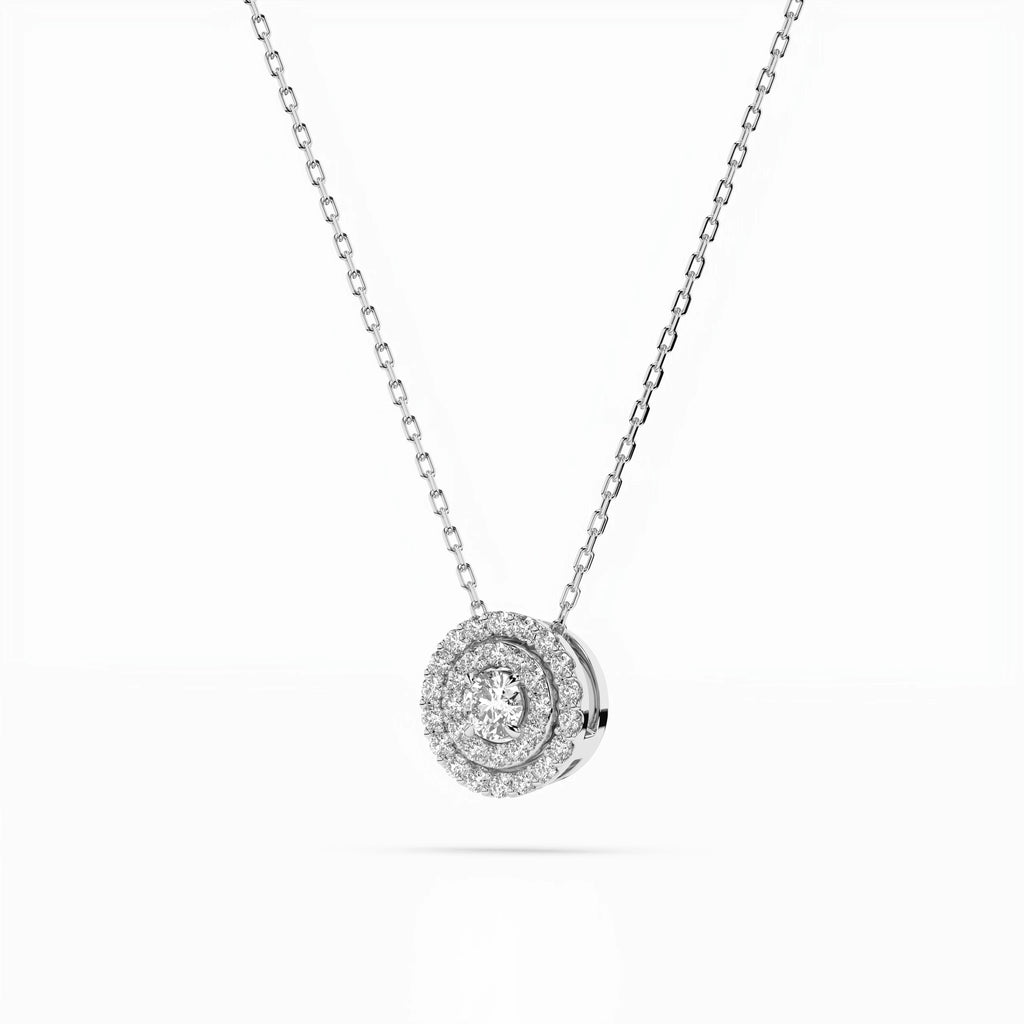 Illusion Necklace (Round), 0.09 ct — 104-10043