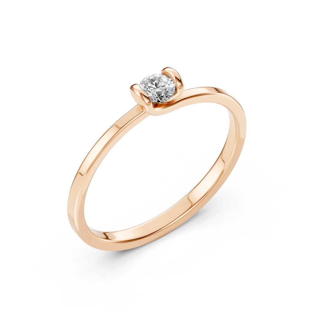 Solitaire Ring (Round), 0.2 ct — 101-10016(3.7)
