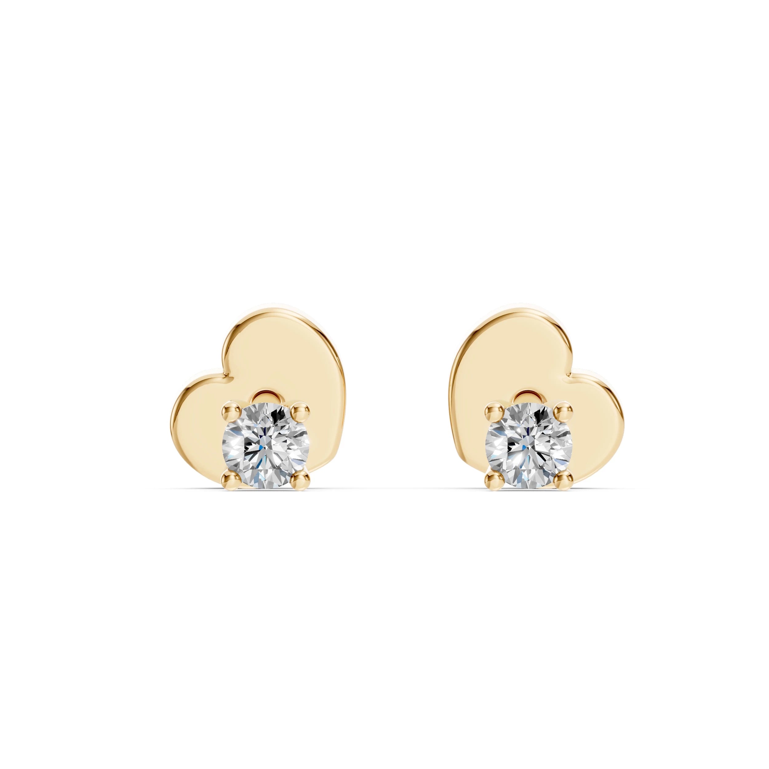 Solitaire Butterfly Earring (Round), 0.12 ct — 102-10012/1(2.5)
