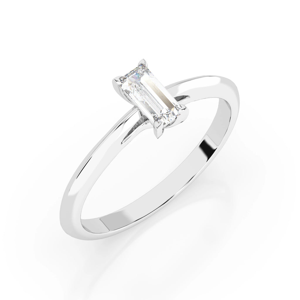 Solitaire Ring (Baguette), 0.3 ct — 101-10190(0.30)BAQ