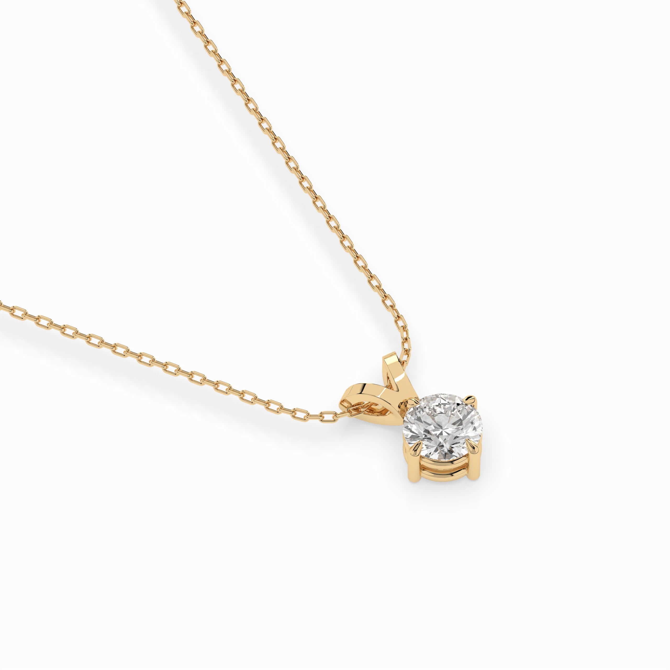 Solitaire Necklace (Round), 0.4 ct — 104-10037(4.7)