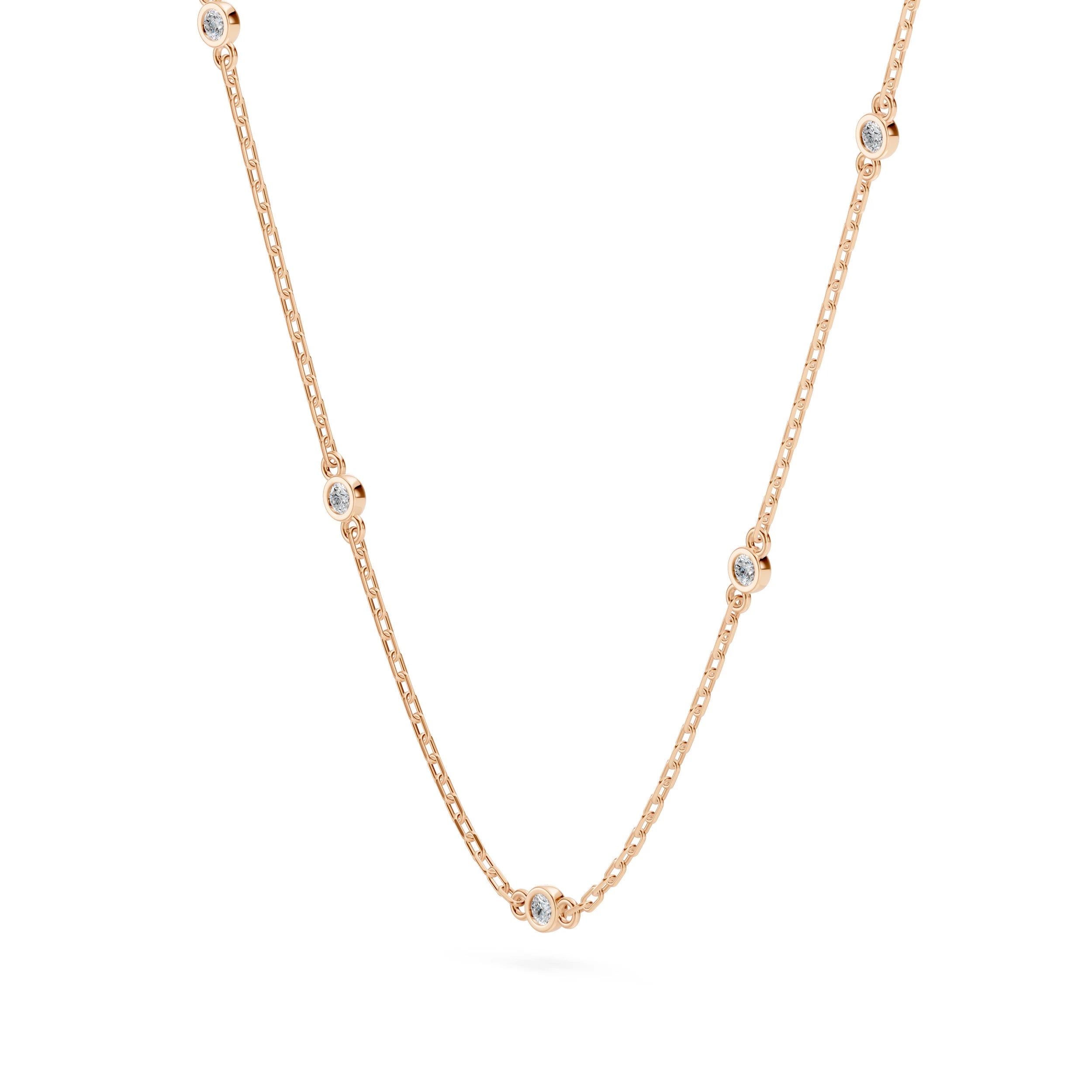 Minimalism Necklace (Round), 0.07 ct — 104-10080/5(1.4)