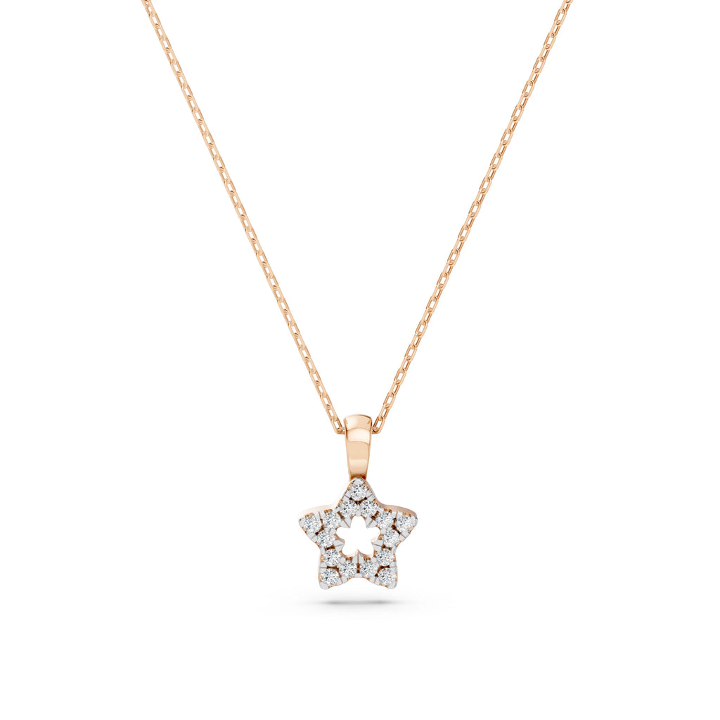 Minimalism Necklace (Round), 0.08 ct — 104-10078