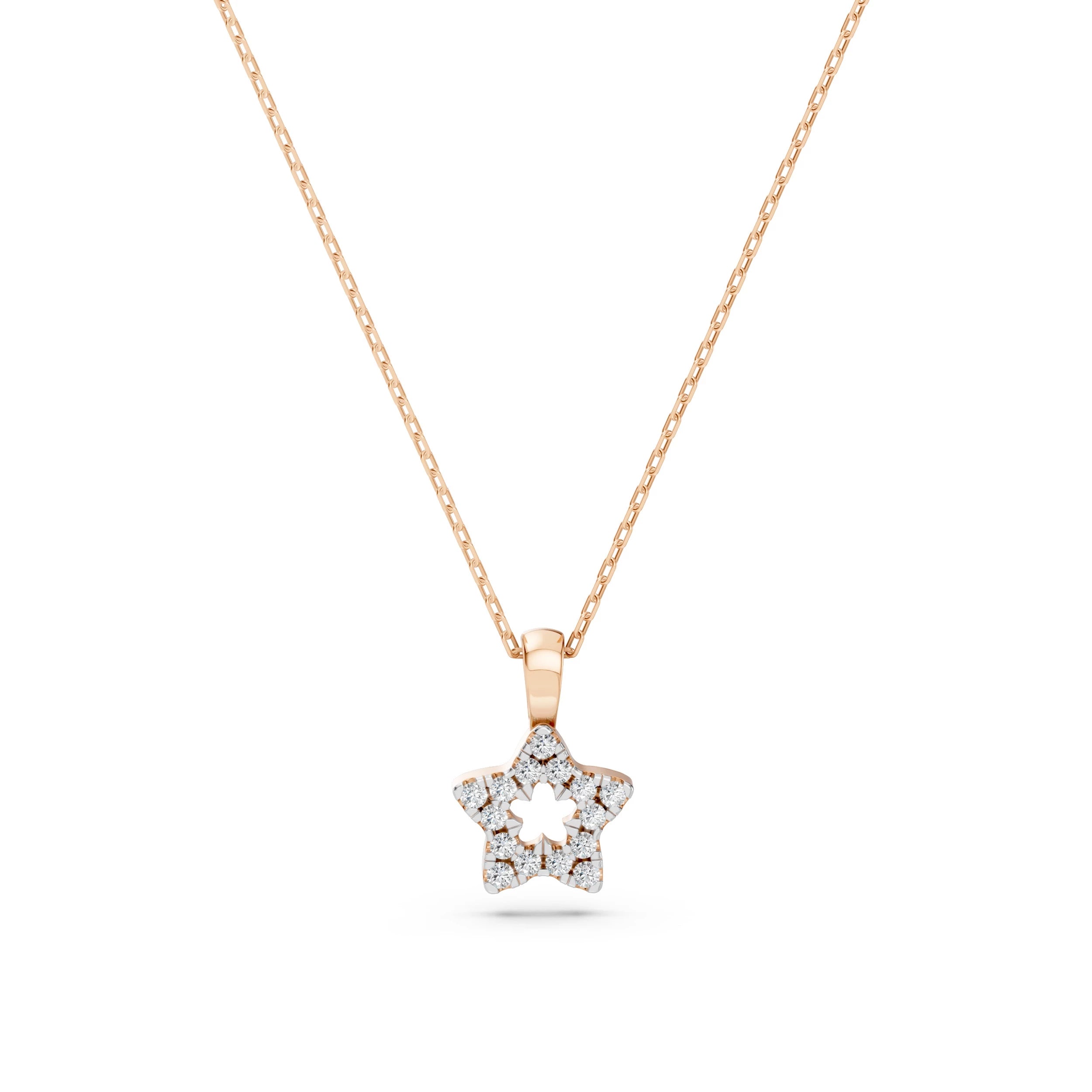 Minimalism Necklace (Round), 0.08 ct — 104-10078