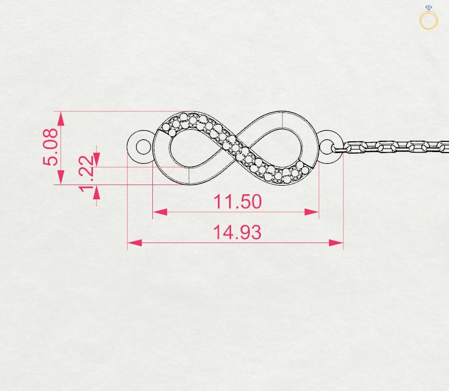 Minimalism Bracelet (Round), 0.05 ct — 105-10009