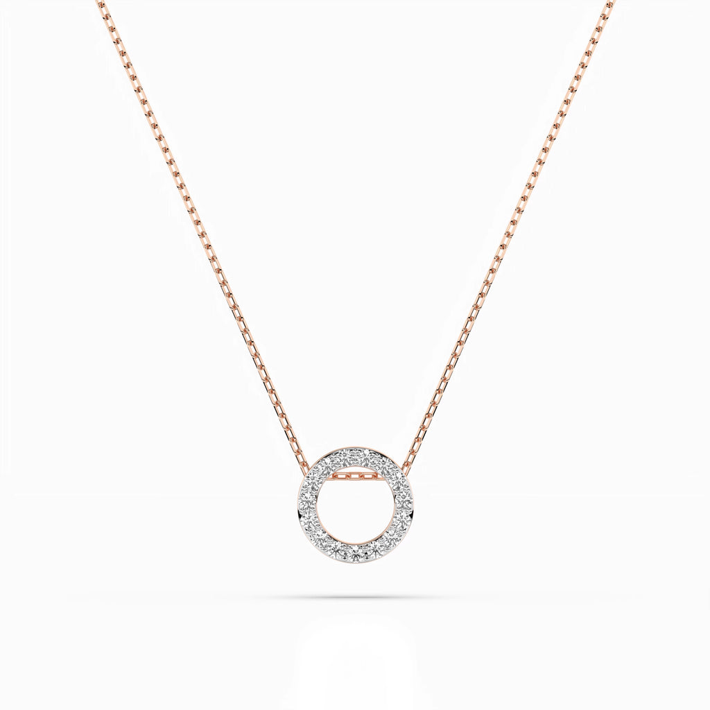 Minimalism Necklace (Round), 0.09 ct — 104-10028