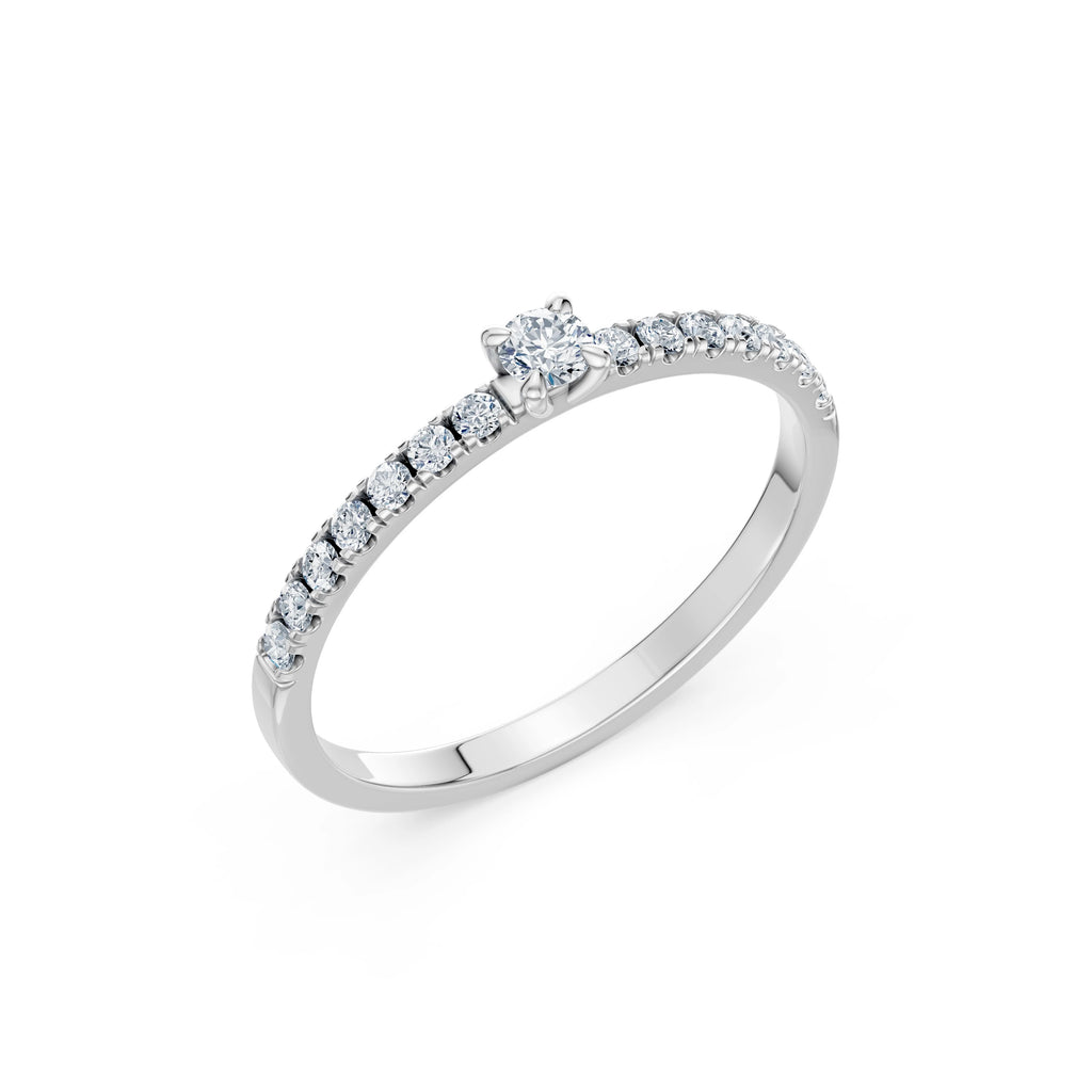 Solitaire Eternity Ring, 0.09 ct — 101-10126/1(2.8)