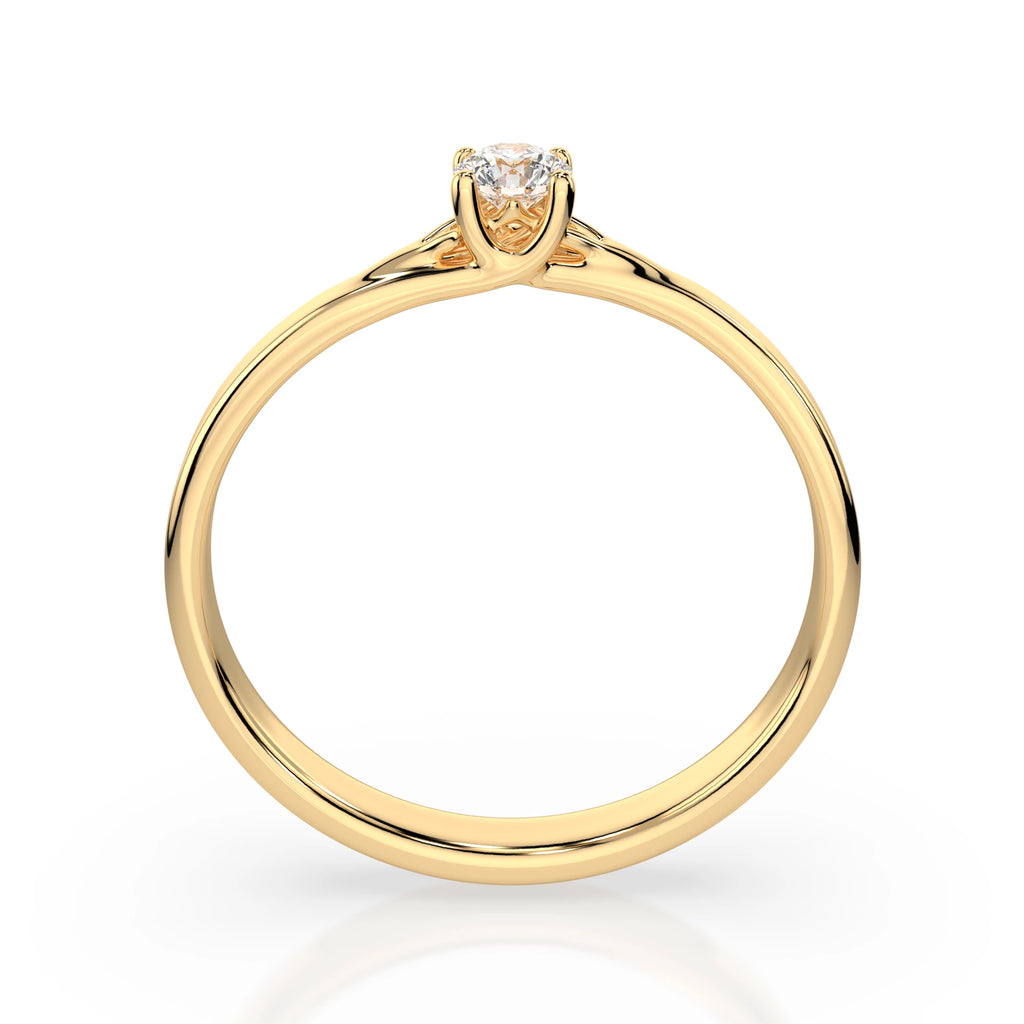 Solitaire Ring (Round), 0.1 ct — 101-10014(3.0)