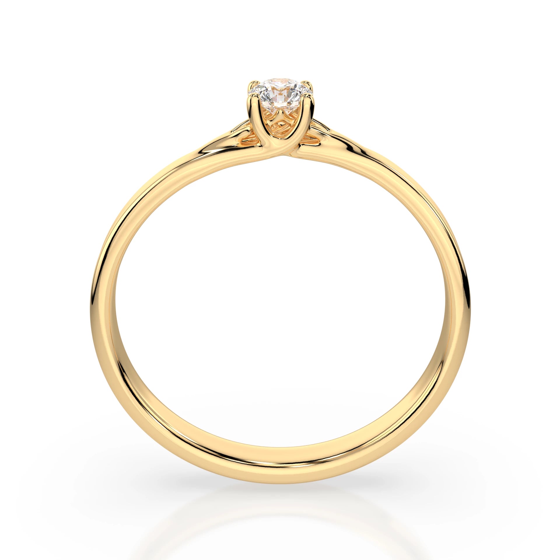 Solitaire Ring (Round), 0.1 ct — 101-10014(3.0)