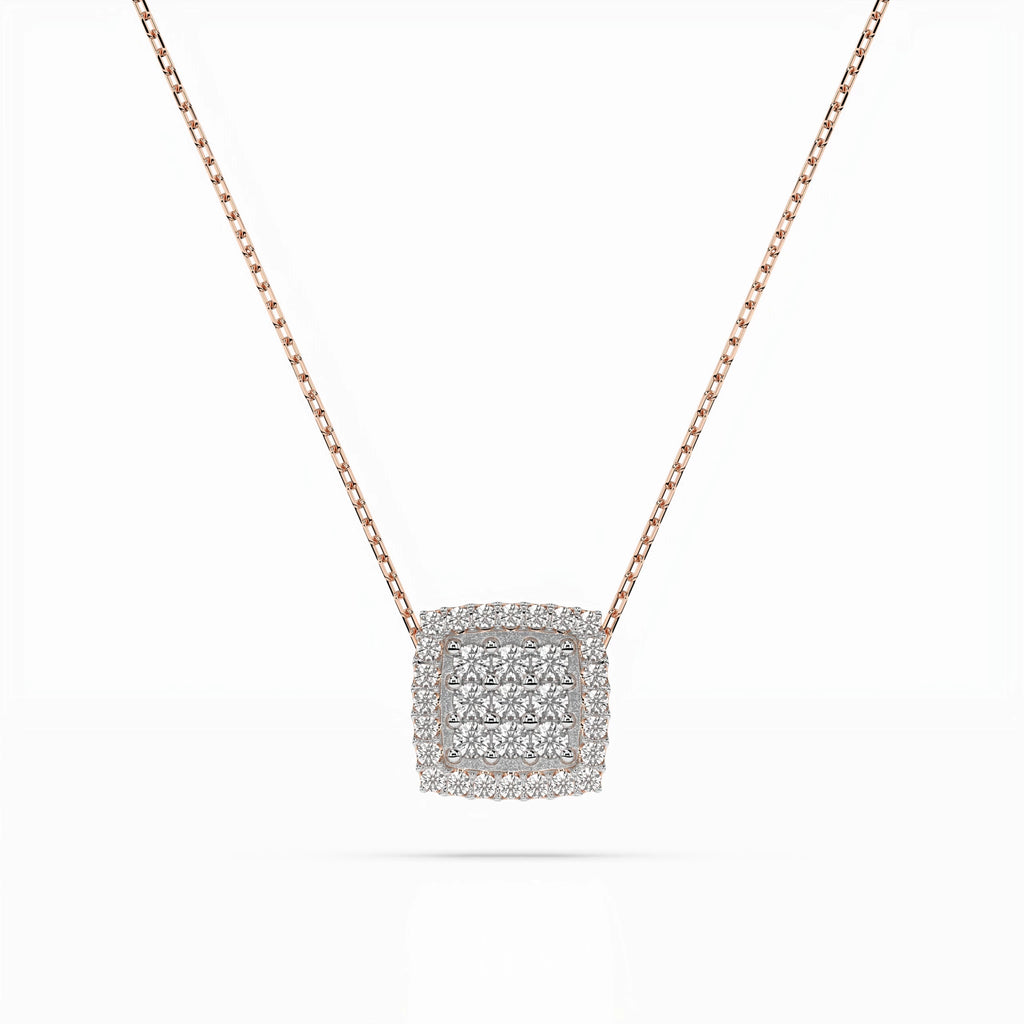 Illusion Necklace (Round), 0.12 ct — 104-10035