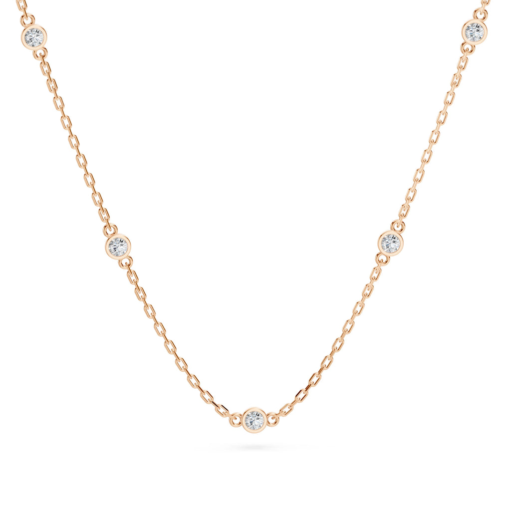 Minimalism Necklace (Round), 0.14 ct — 104-10080/5(1.9)