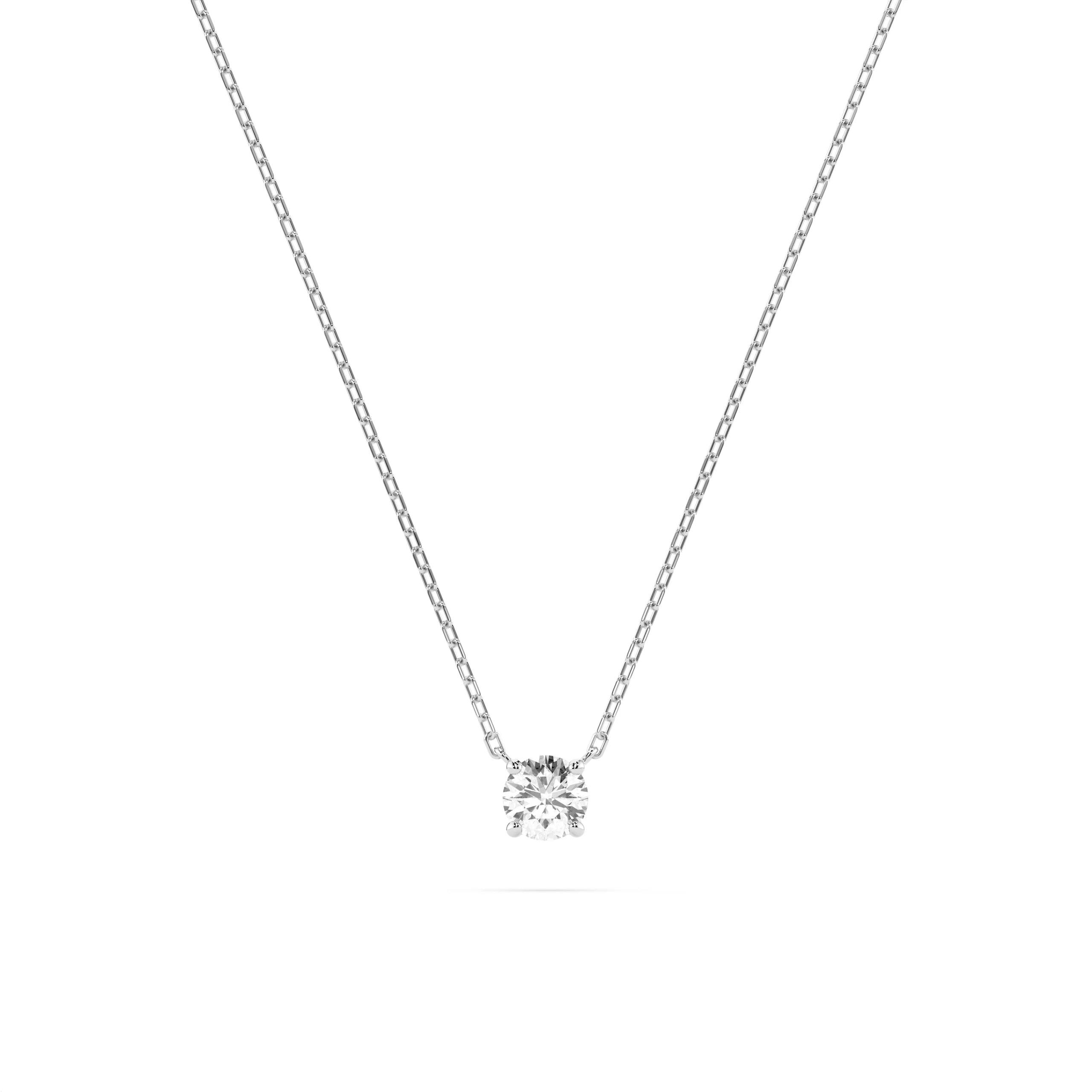 Solitaire Necklace (Round), 0.2 ct — 104-10040(3.7)