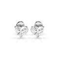 Solitaire Butterfly Earring (Heart), 0.6 ct — 102-10190(0.30)HRT