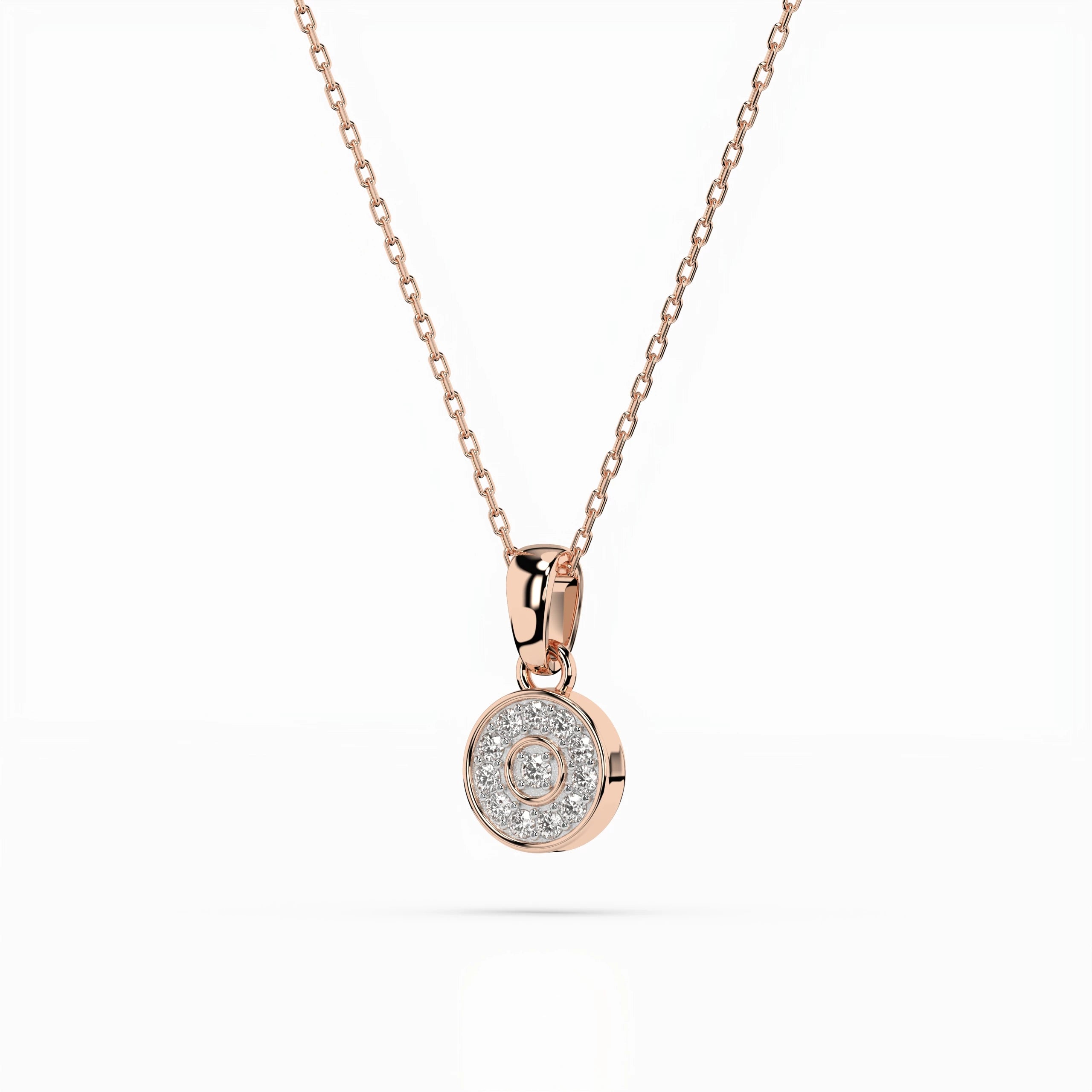 Illusion Necklace (Round), 0.01 ct — 104-10032