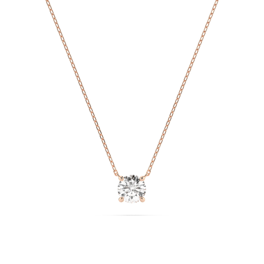 Solitaire Necklace (Round), 0.25 ct — 104-10040(4.0)