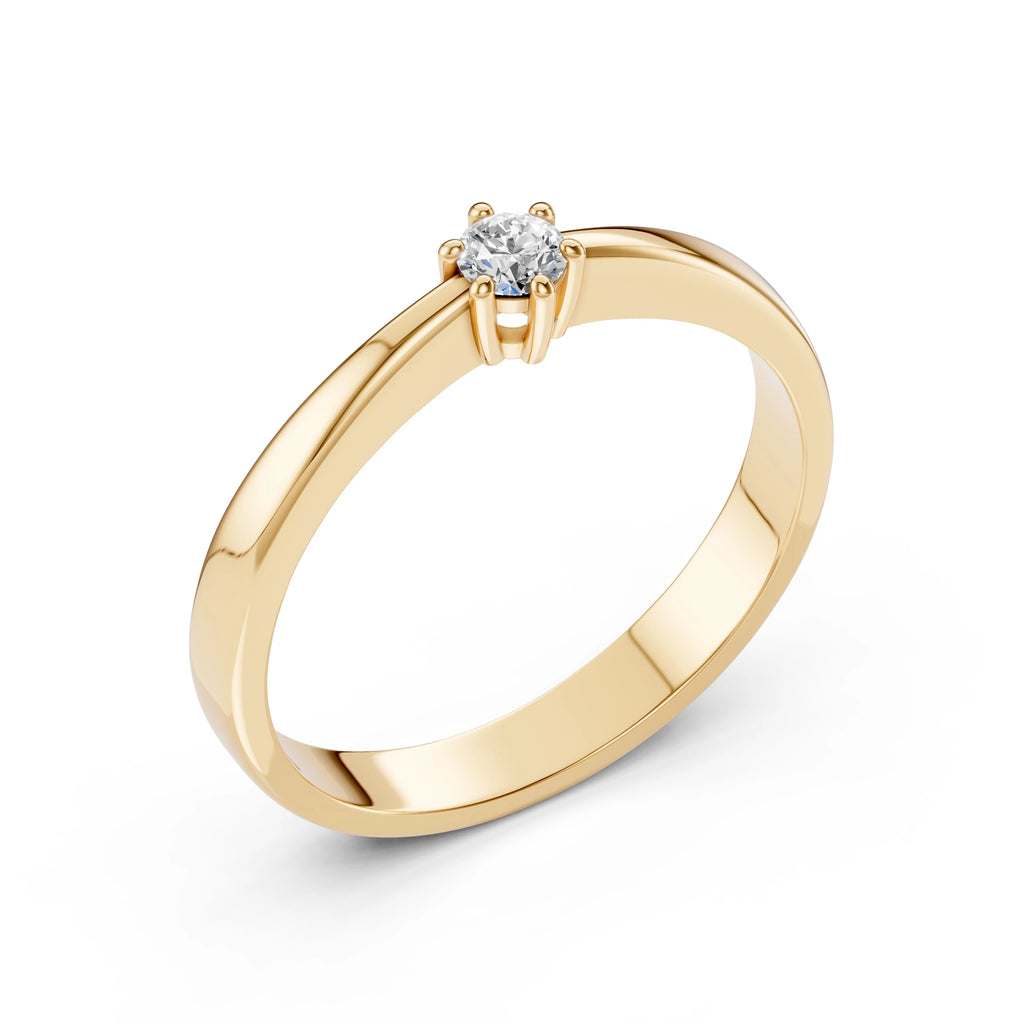 Solitaire Ring (Round), 0.1 ct — 101-10151(3.0)