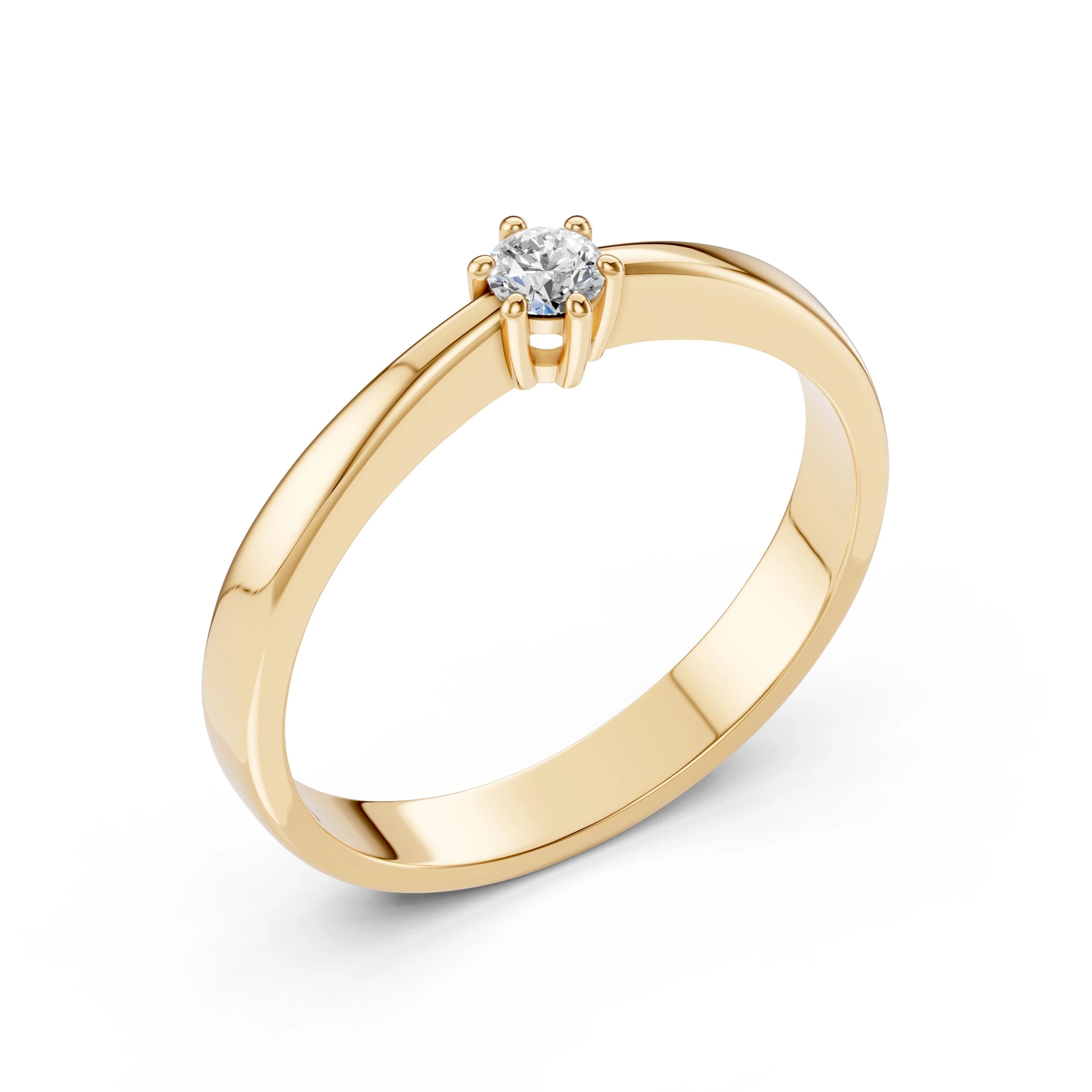 Solitaire Ring (Round), 0.1 ct — 101-10151(3.0)