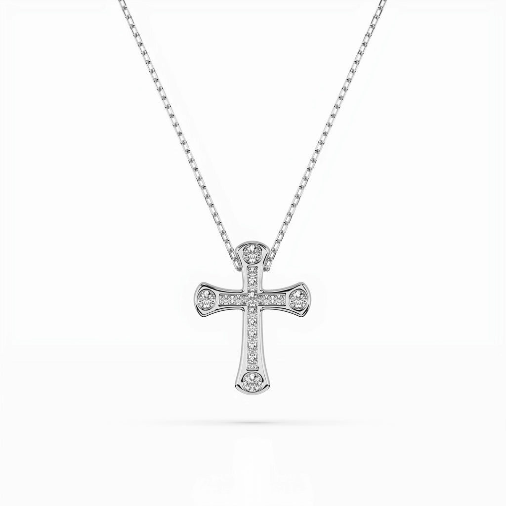 Minimalism Necklace (Round), 0.06 ct — 104-10009