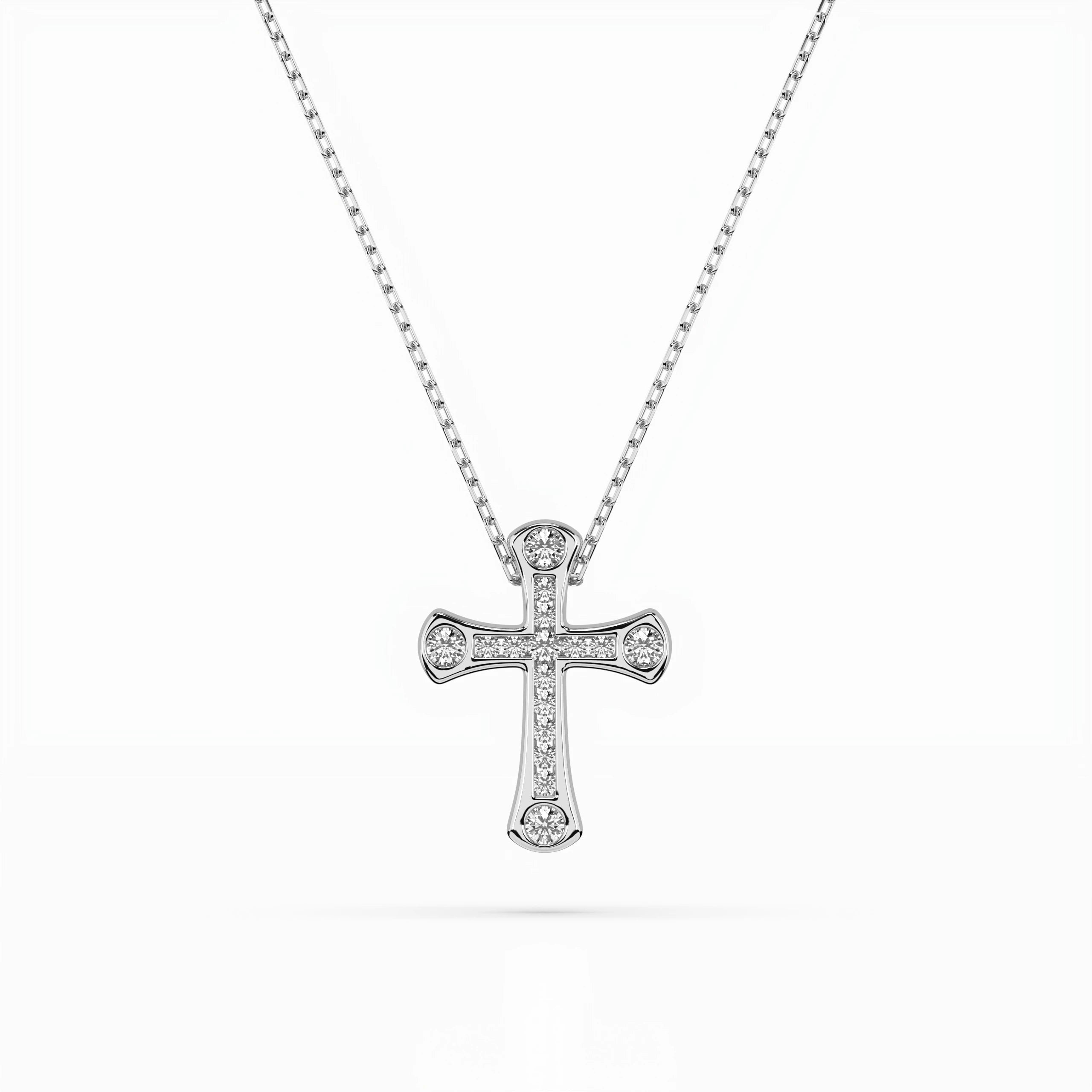 Minimalism Necklace (Round), 0.06 ct — 104-10009