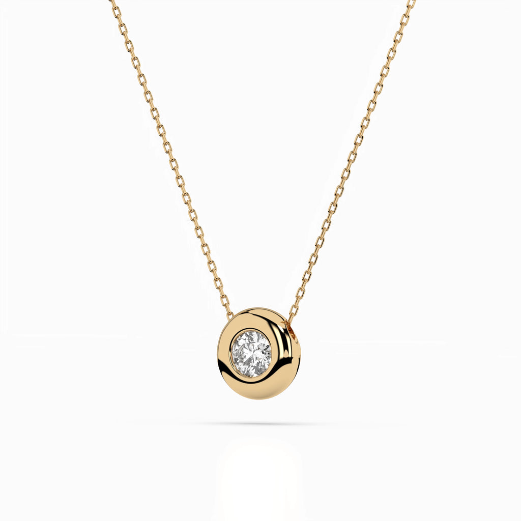 Solitaire Necklace (Round), 0.25 ct — 104-10007(4.0)