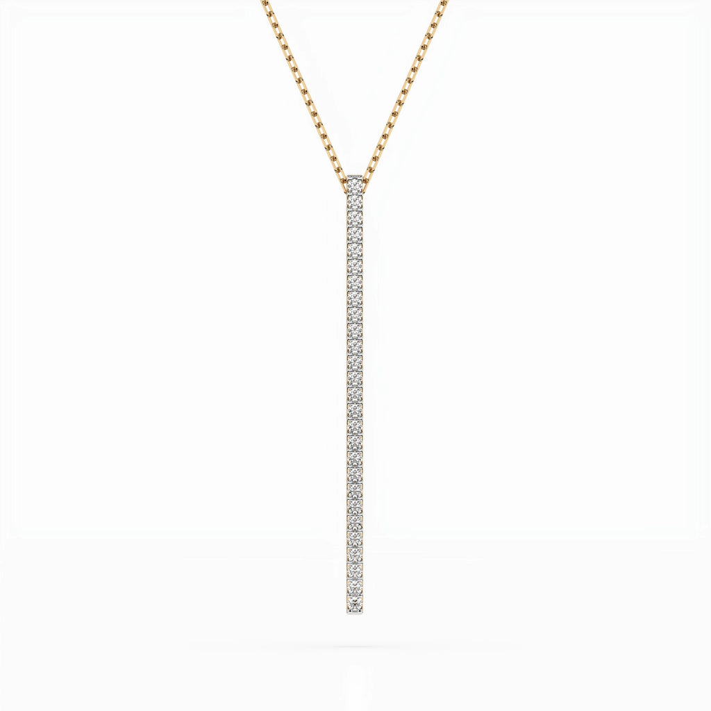 Minimalism Necklace (Round), 0.14 ct — 104-10050