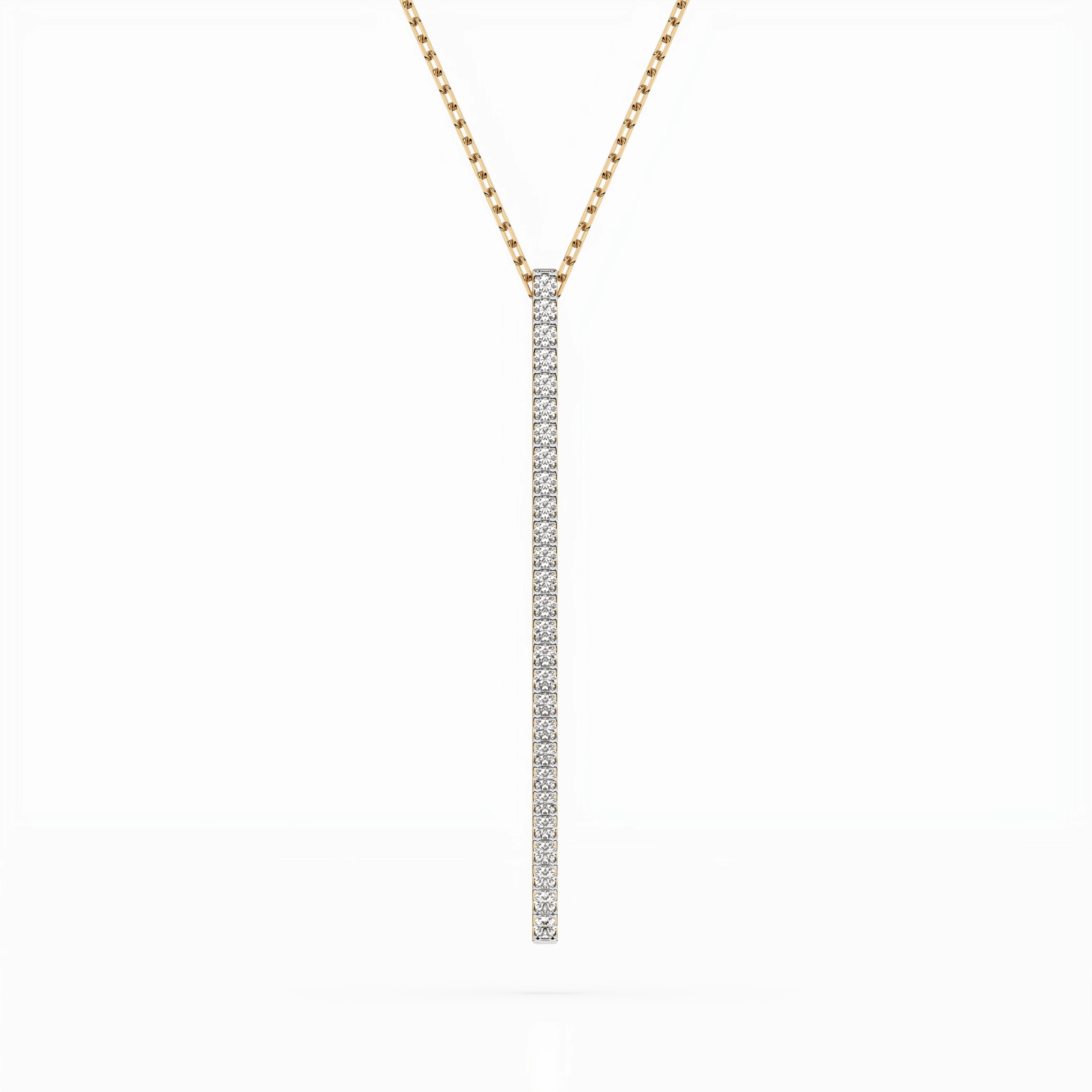 Minimalism Necklace (Round), 0.14 ct — 104-10050