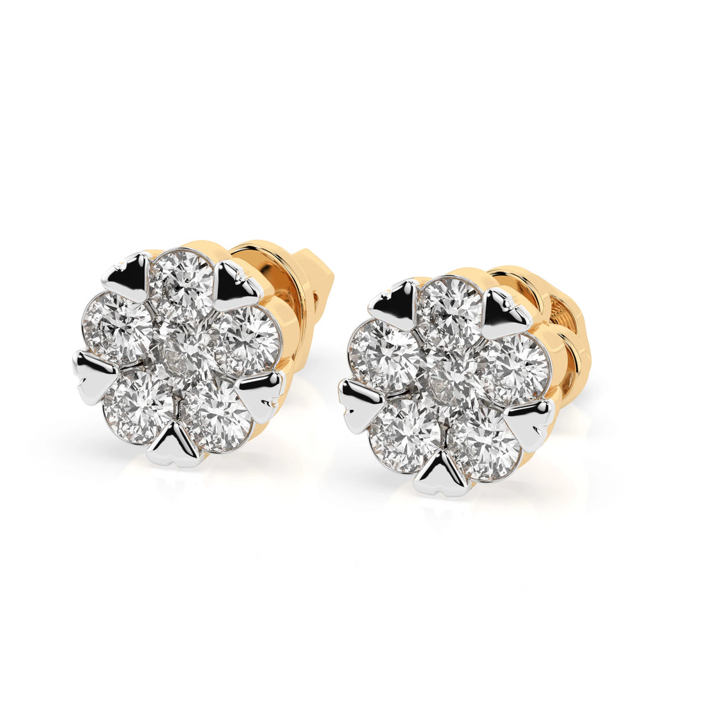 Illusion Earring (Round), 0.3 ct — 102-10015/2(3.4)