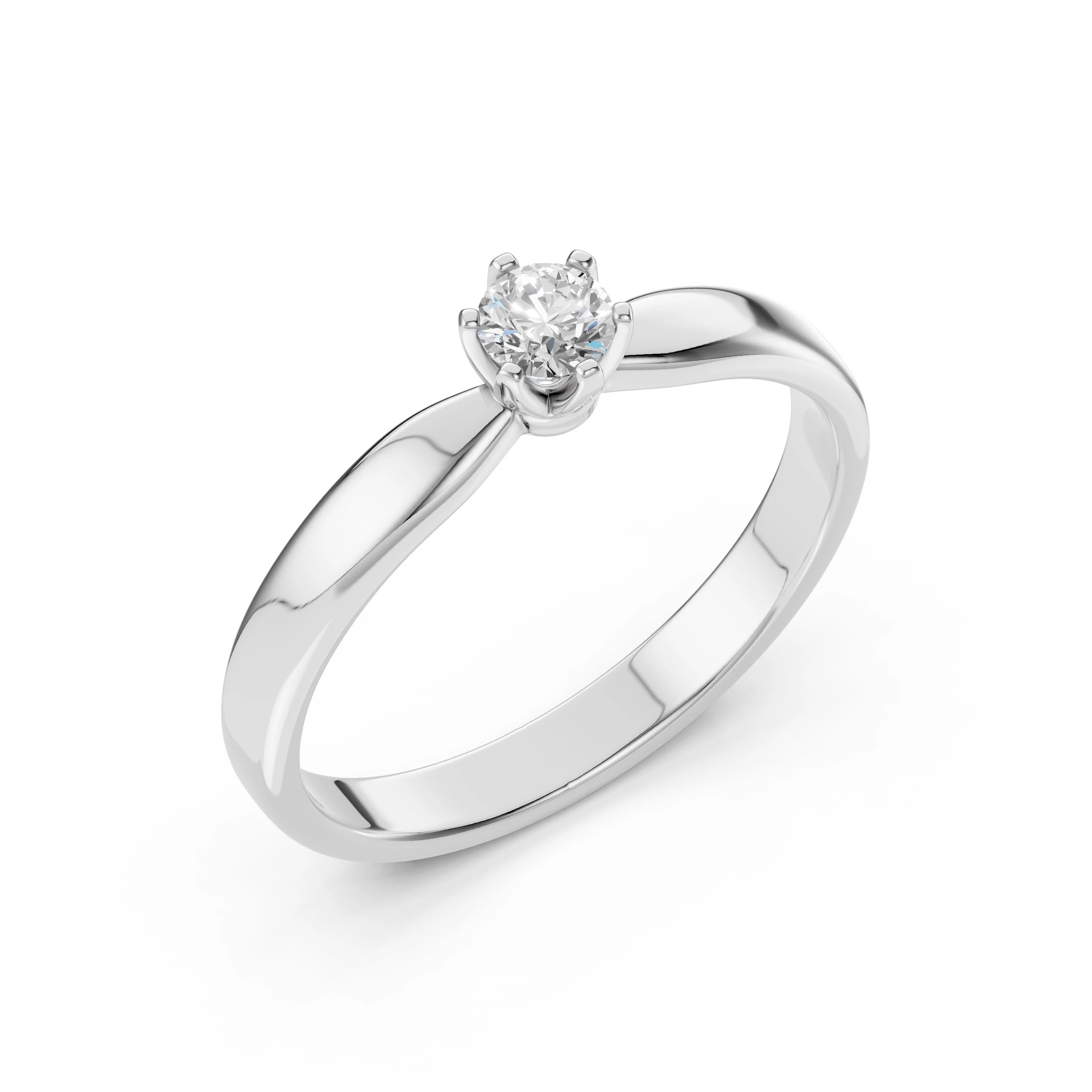 Solitaire Ring (Round), 0.2 ct — 101-10040(3.7)