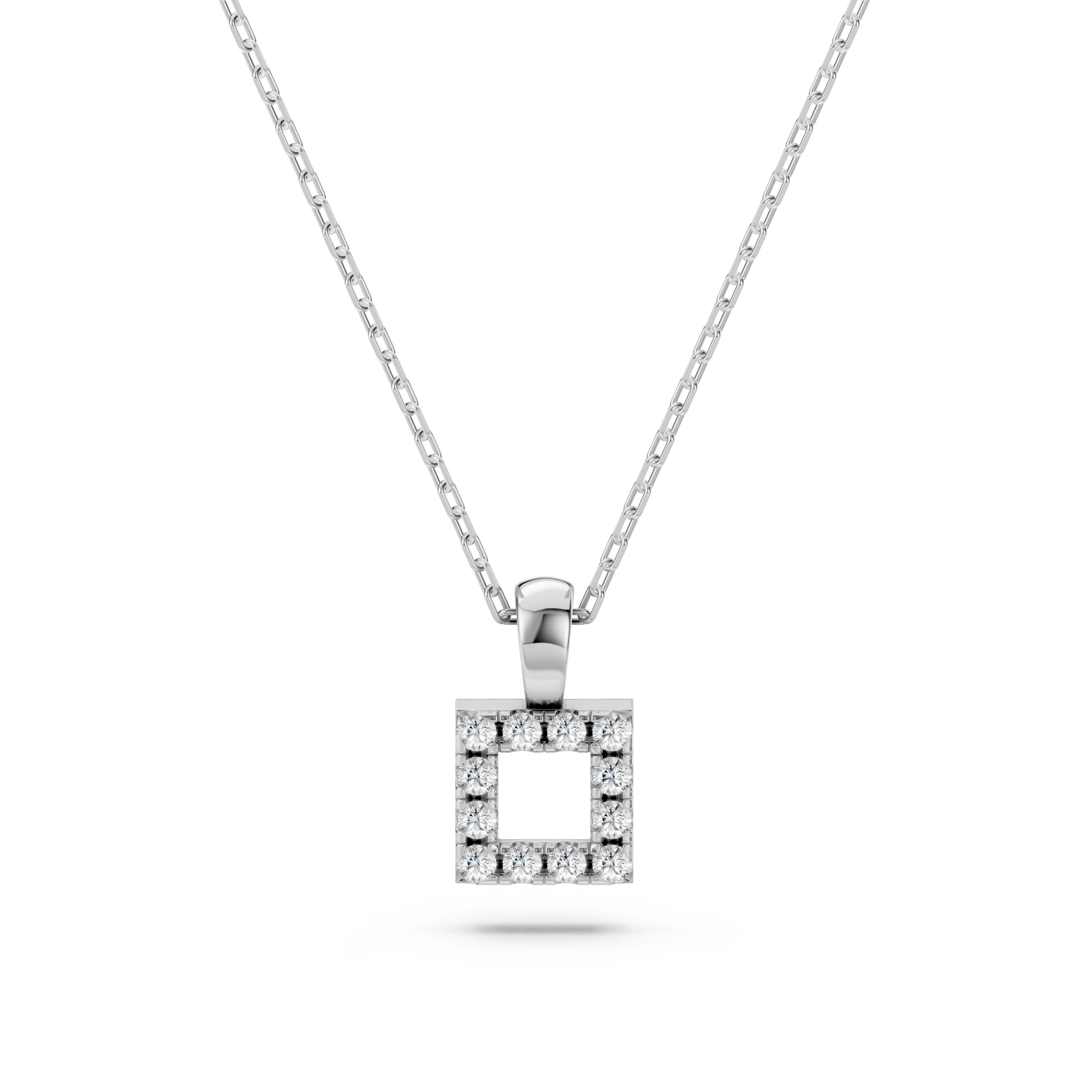 Minimalism Necklace (Round), 0.06 ct — 104-10079