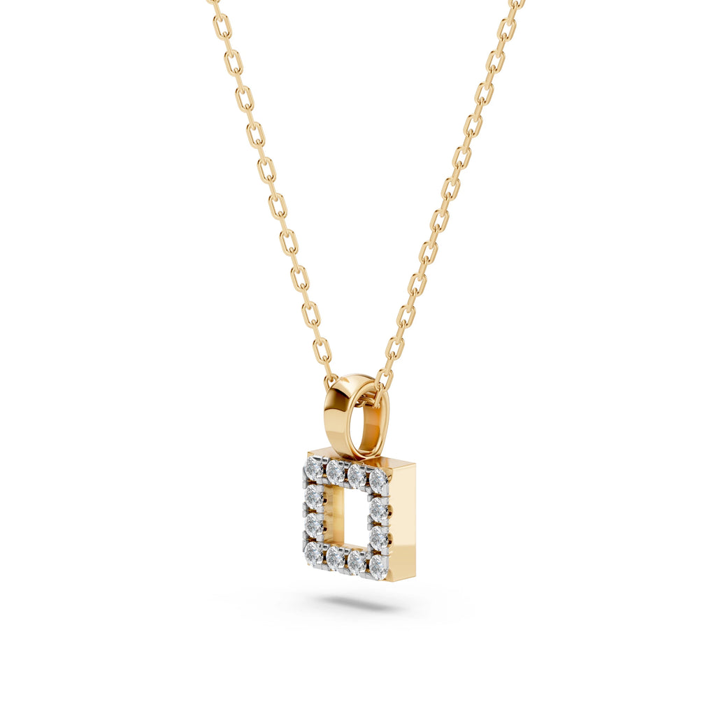 Minimalism Necklace (Round), 0.06 ct — 104-10079