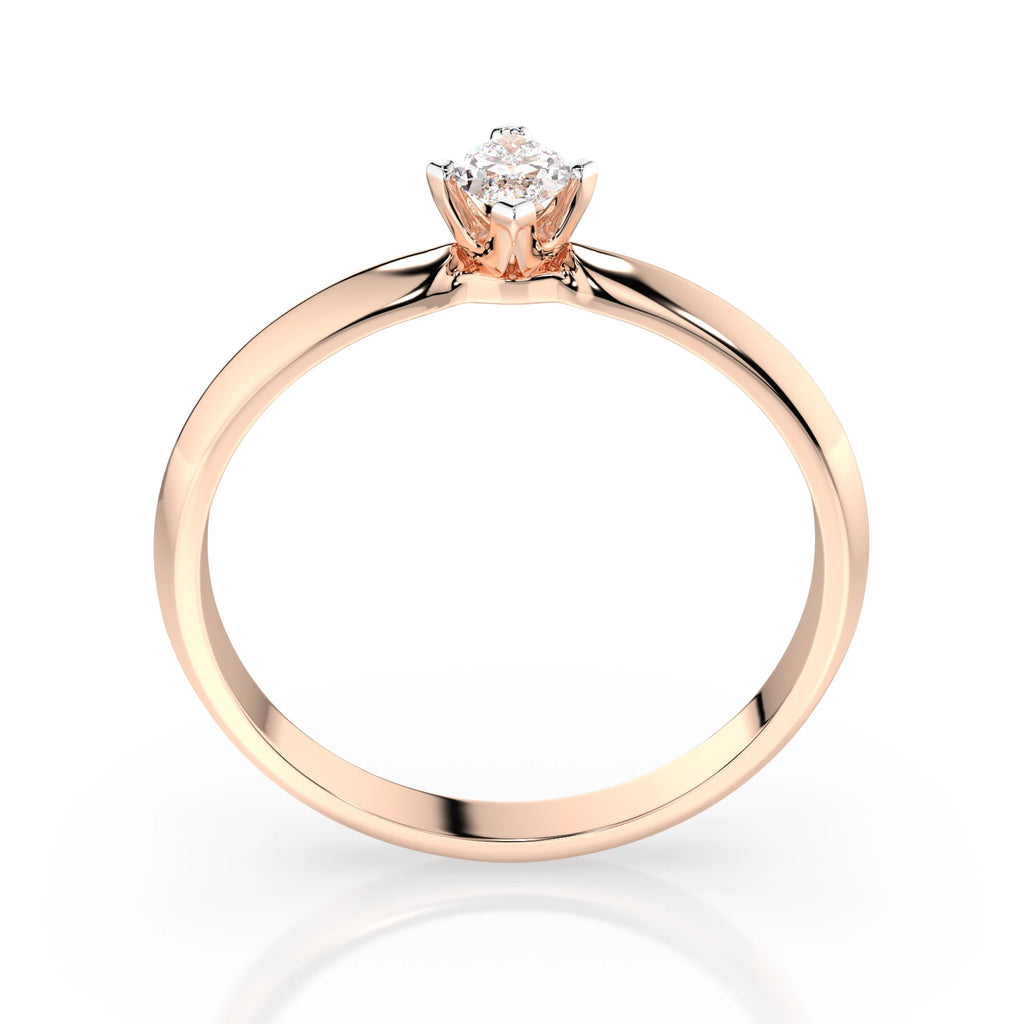 Solitaire Ring (Marquise), 0.1 ct — 101-10181/1(0.10)MARQUISE
